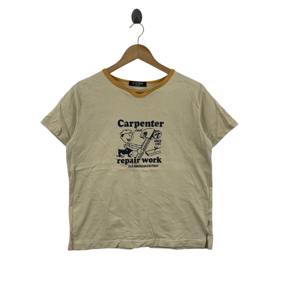 Vintage Vintage EASTBOY JEANS Carpenter Repair Work Tee Shirt Top Size US S / EU 44-46 / 1 - 3 Thumbnail