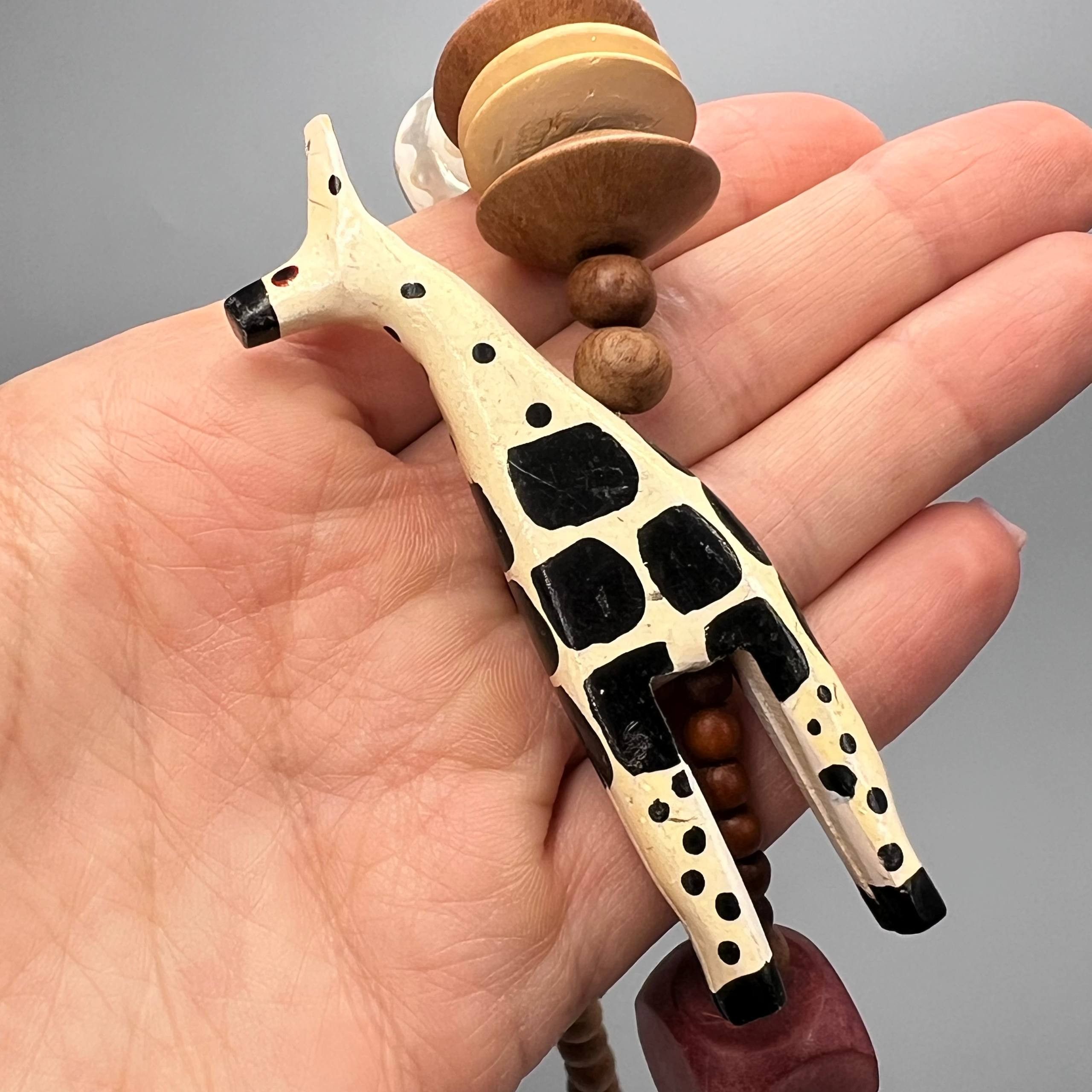 Other Handmade African Wood Beads Necklace Animals Size ONE SIZE - 3 Thumbnail