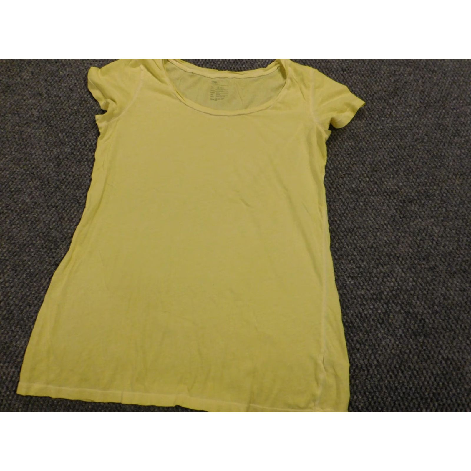 Gap Gap Blouse Shirt Womens S Tall Yellow Short Sleeve Crew Neck Button Cotton Rayon Stitch Classic Vintage? No — omit N/A. Size S / US 4 / IT 40 - 3 Thumbnail