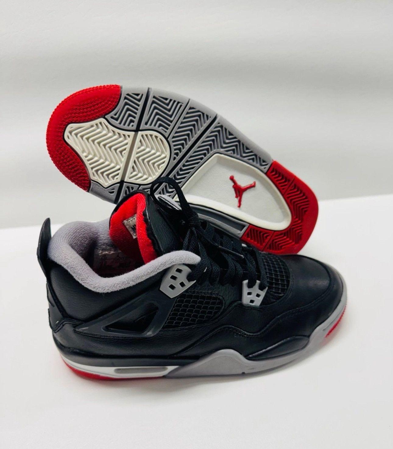 Jordan Brand Air Jordan 4 Retro Reimagined Bread Black Red Size US 5.5 / EU 38 - 1 Thumbnail
