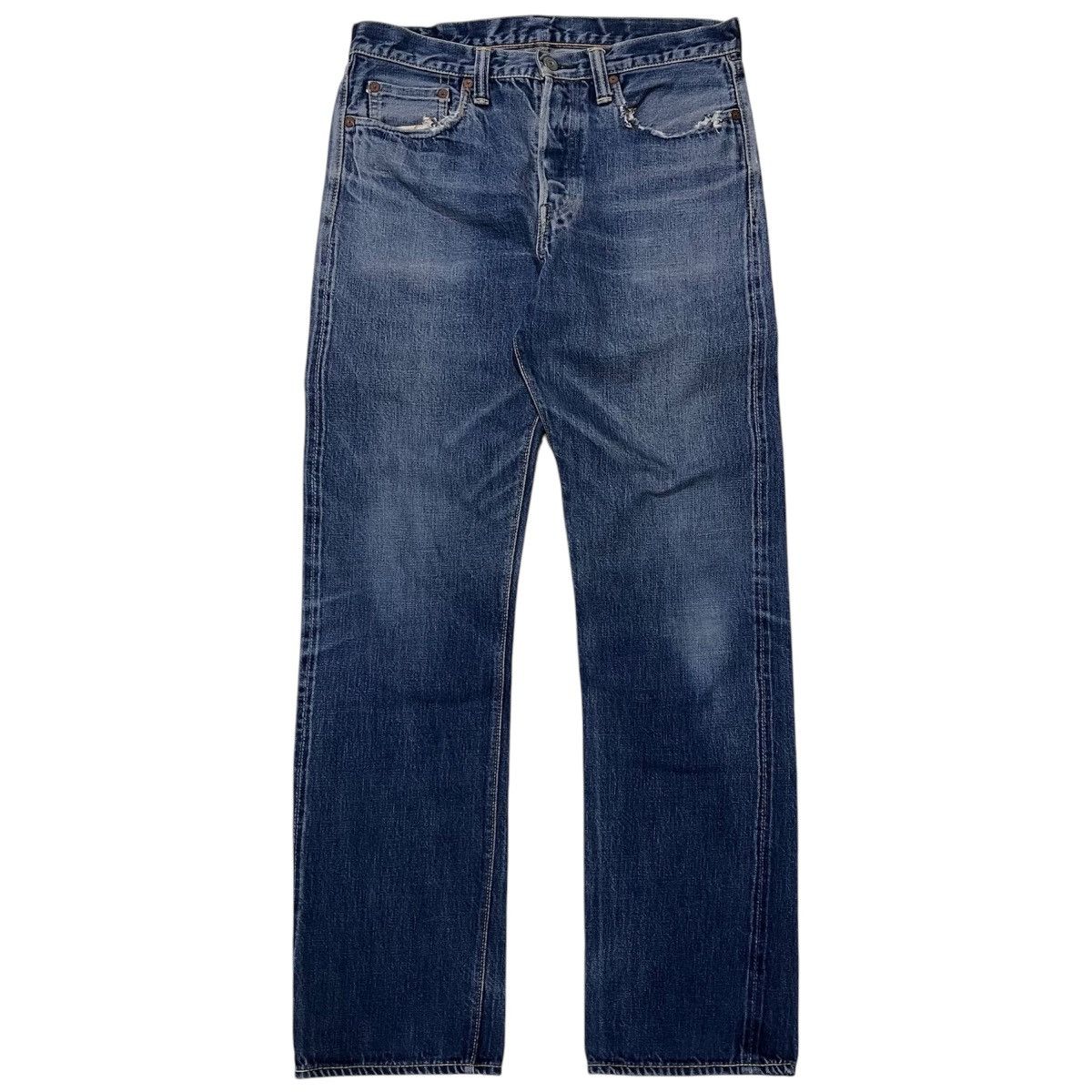 Full Count & Co. Vintage Full count selvedge distressed pants Size US 32 / EU 48 - 3 Thumbnail
