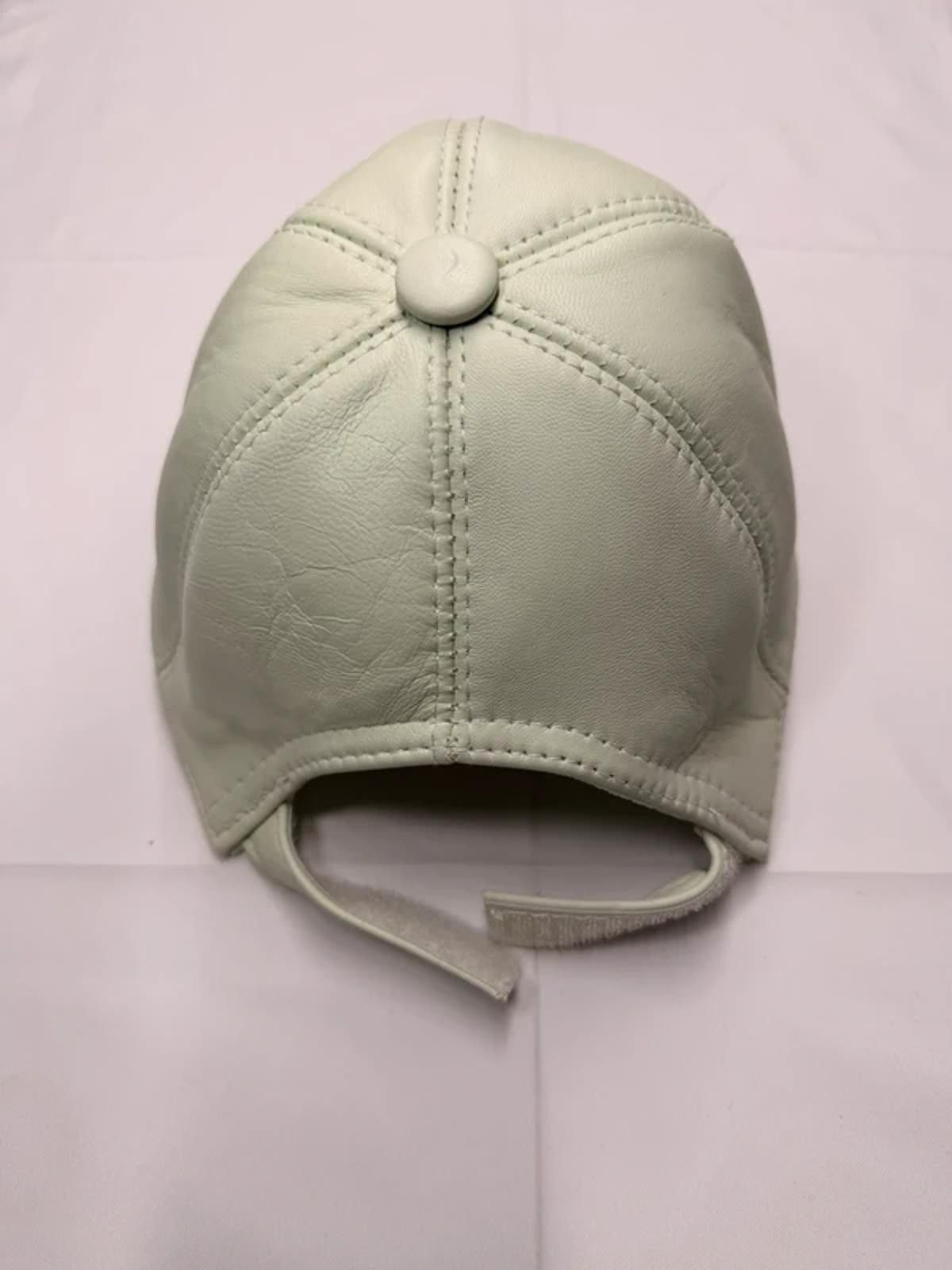 Other NEW White Leather Baseball Cap - Premium Hat #019 Size ONE SIZE - 4 Thumbnail