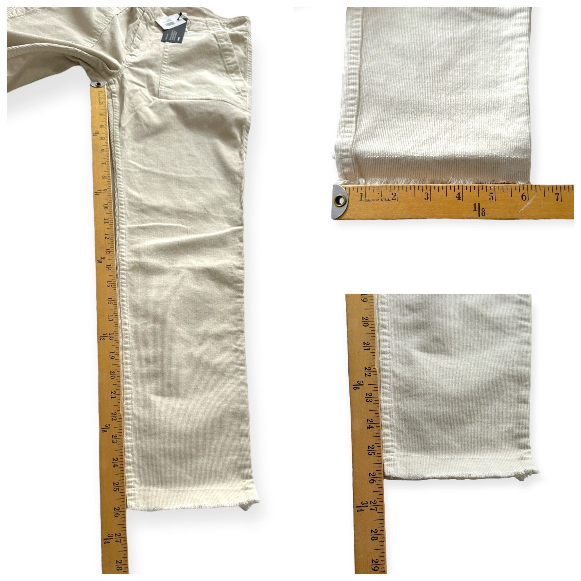 Nili Lotan Nili Lotan Jenna Pants in Corduroy, Winter White, 6 Size 28" / US 6 / IT 42 - 13 Thumbnail