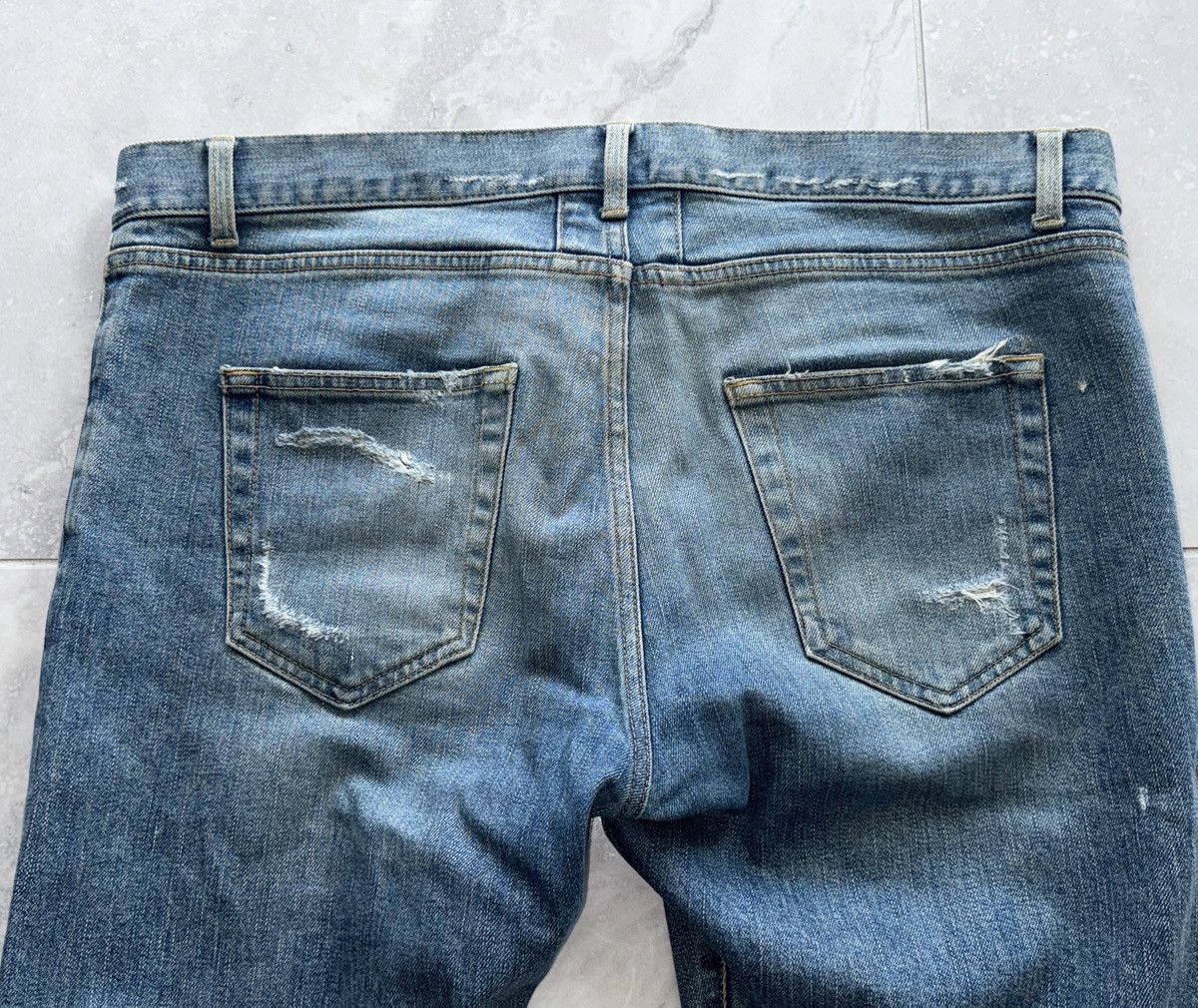 Saint Laurent Paris Timeless Distressed Denim 34 36 (2015 Hedi Slimane Era) Size US 34 / EU 50 - 11 Thumbnail