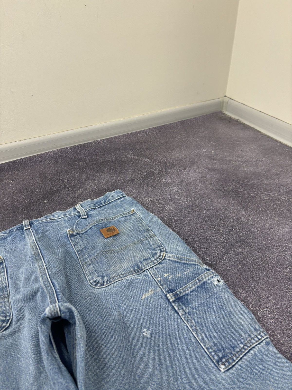 Carhartt Vintage 90s Carhartt USA Light Blue Denim Hype Baggy Jeans Size US 38 / EU 54 - 6 Thumbnail