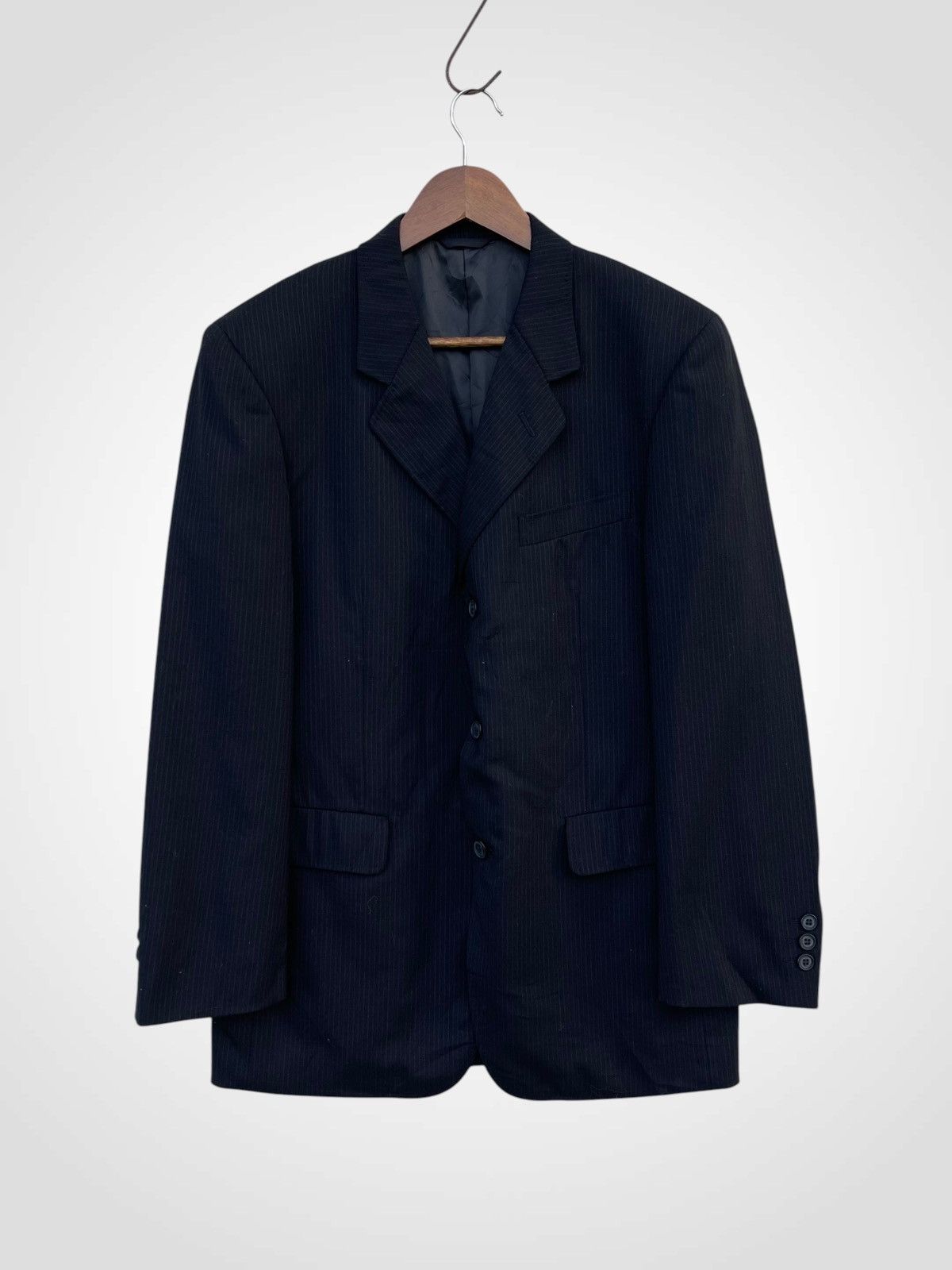 Yohji Yamamoto 🔥Vintage Yohji Yamamoto D'urban Pinstripe Blazer/Jacket Size US M / EU 48-50 / 2 - 2 Thumbnail