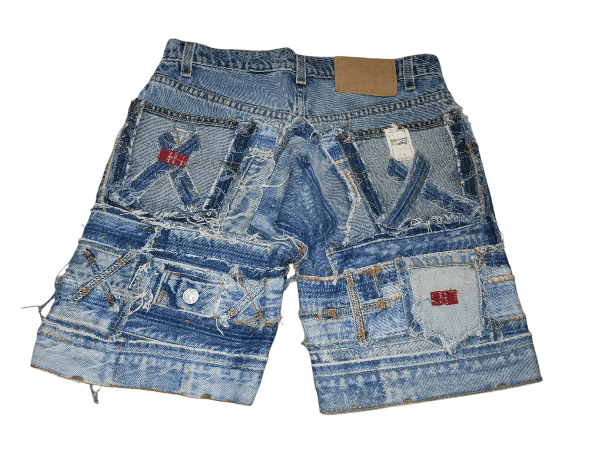Levi's × Levi's Vintage Clothing × Vintage Levis 550 patchwork shorts rare design Size US 29 - 4 Thumbnail