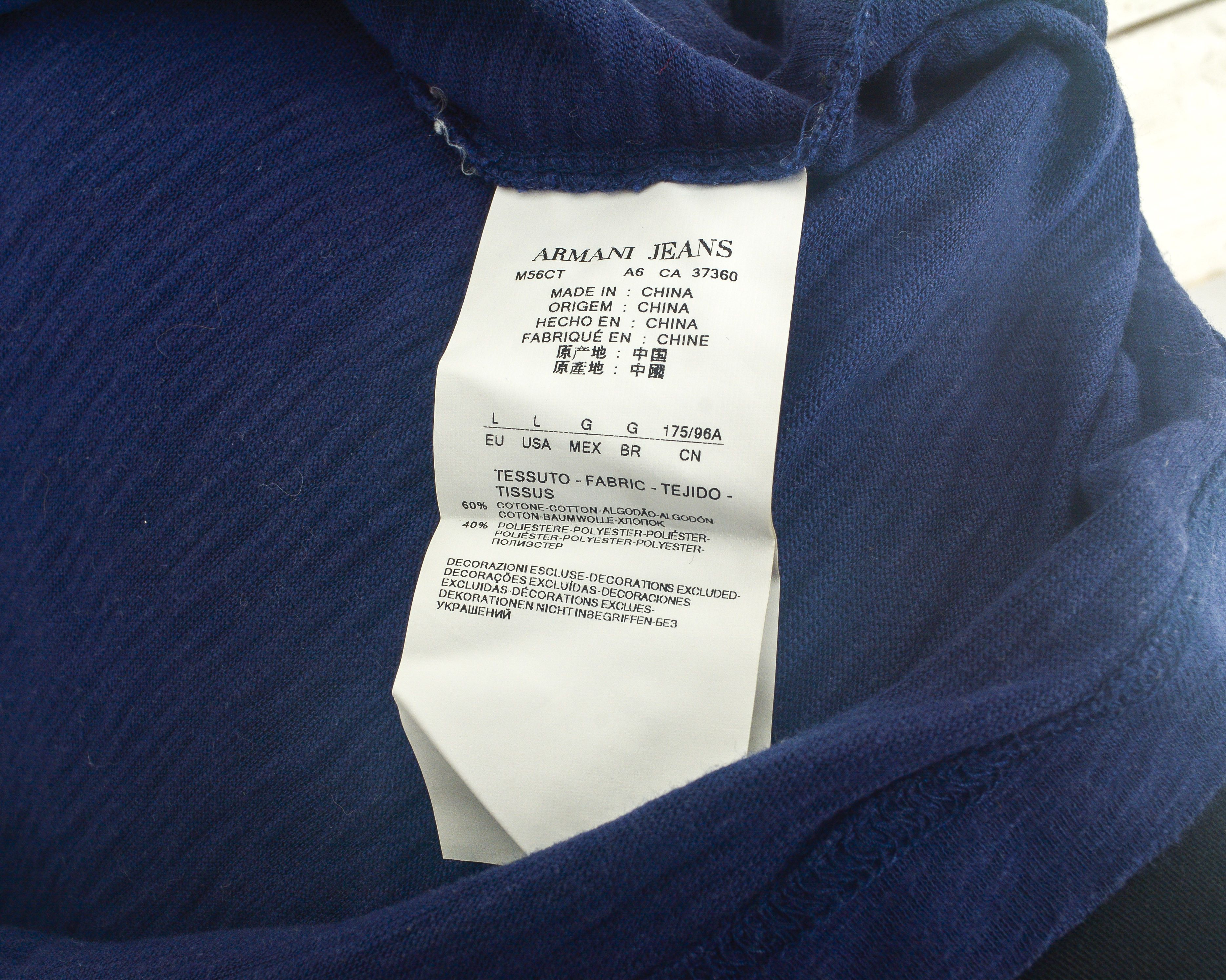 Armani ARMANI Jeans Men L Shirt Slim Fit Hoodie Long Sleeve Size US L / EU 52-54 / 3 - 6 Thumbnail
