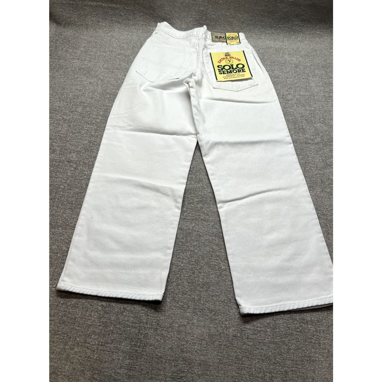 Vintage VINTAGE Solo Semore White Jeans Straight Leg Skater 28x28 USA Made Size US 28 / EU 44 - 2 Thumbnail