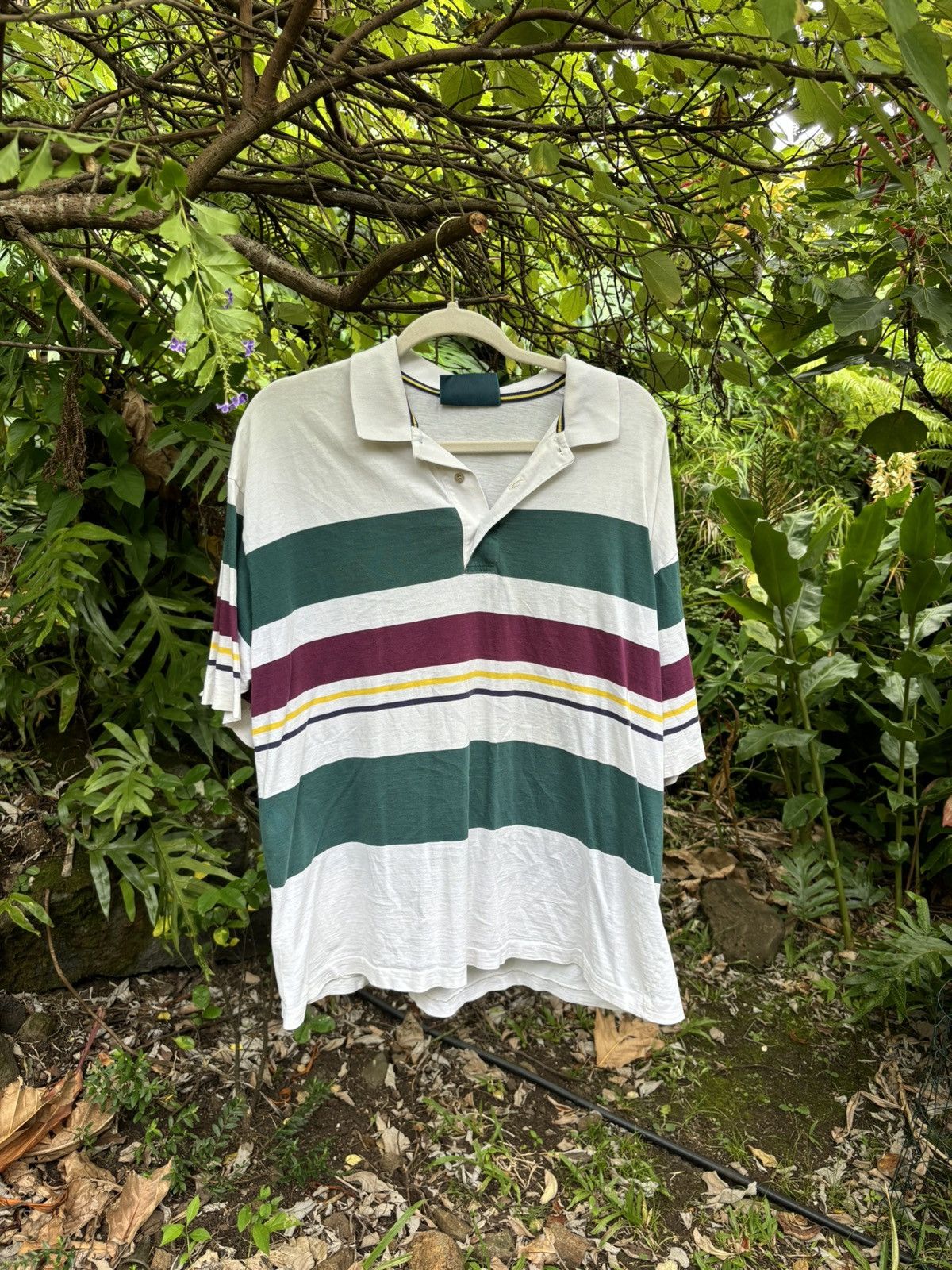 Vintage 90s Striped Polo Size US XL / EU 56 / 4 - 1 Thumbnail