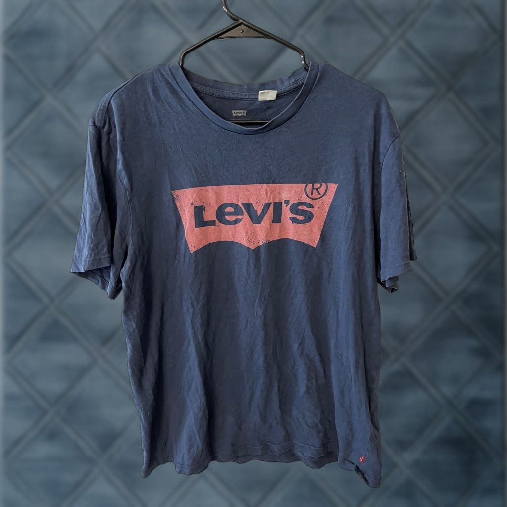 Logo 7 VINTAGE Levi's Retro Cotton Tee Shirt Adult Large Blue Logo Mens Size US L / EU 52-54 / 3 - 1 Thumbnail
