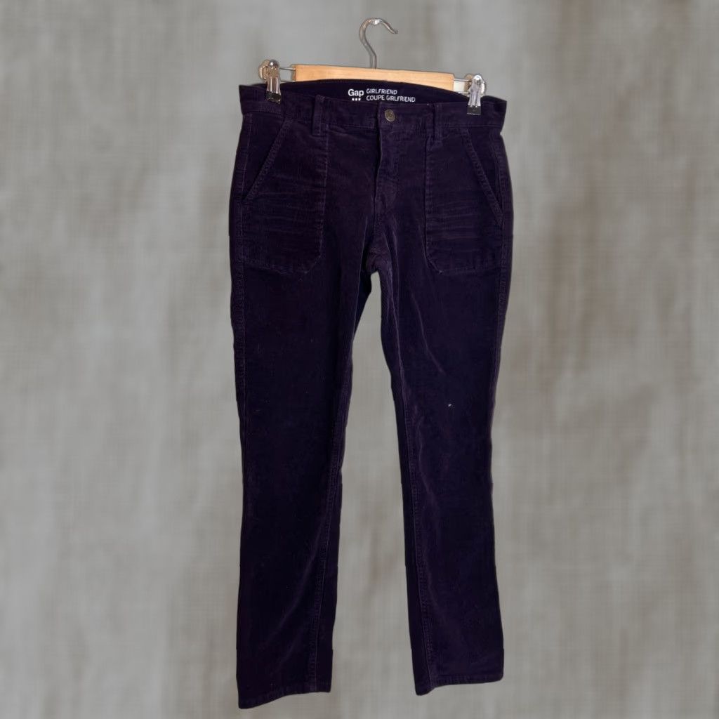 Gap Gap Womens Corduroy Pants Plum Purple Size 2 Ankle 28x26.5 Pants - Size 26" / US 2 / IT 38 - 1 Thumbnail