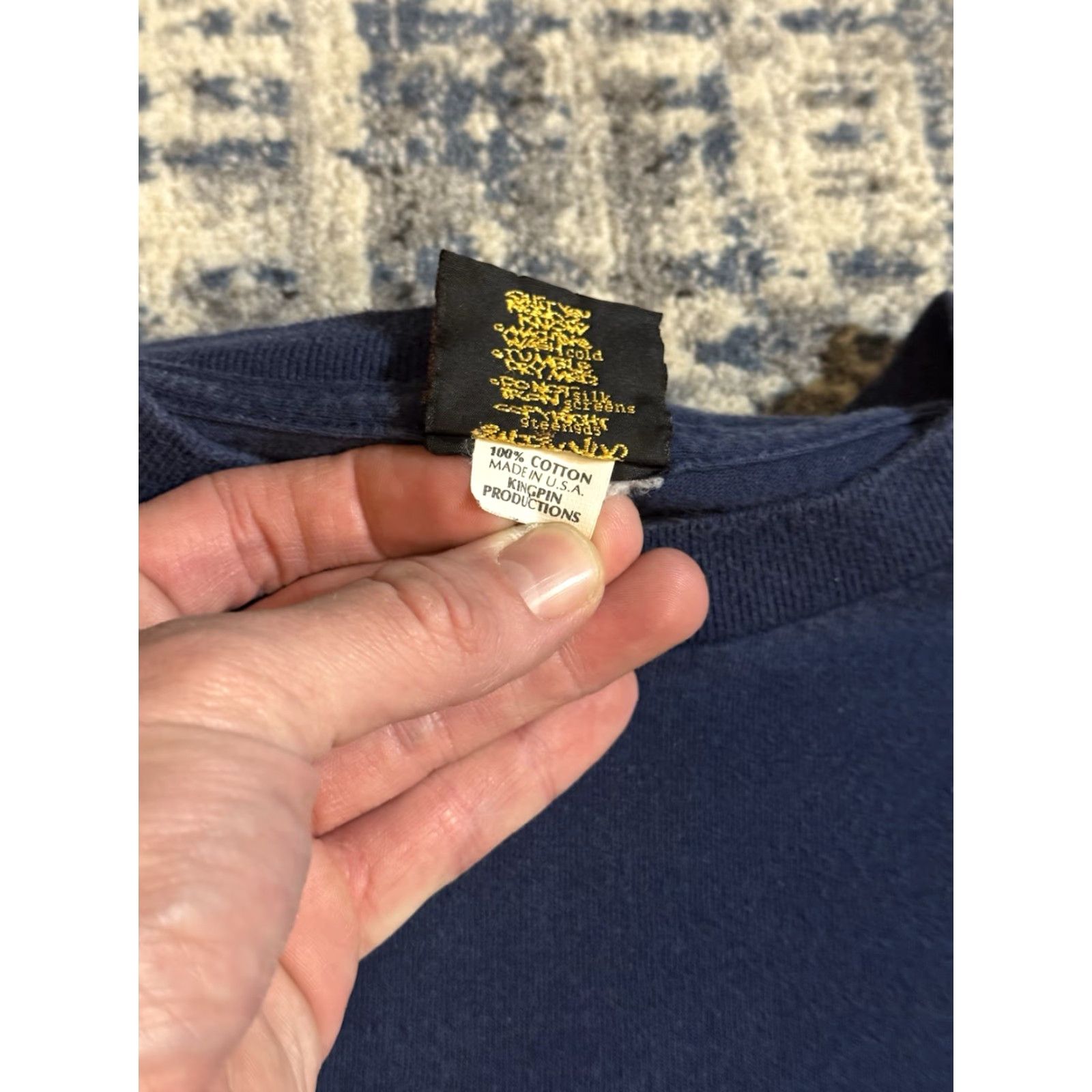 Vintage VINTAGE Kingpin T-Shirt Streetwear 90s NYC Logo Crew Neck Short Sleeve XL Men Blue 1990s 1990-1999 Skate Hip Hop Band Double-Sided Ready to Wear Size US XL / EU 56 / 4 - 6 Thumbnail