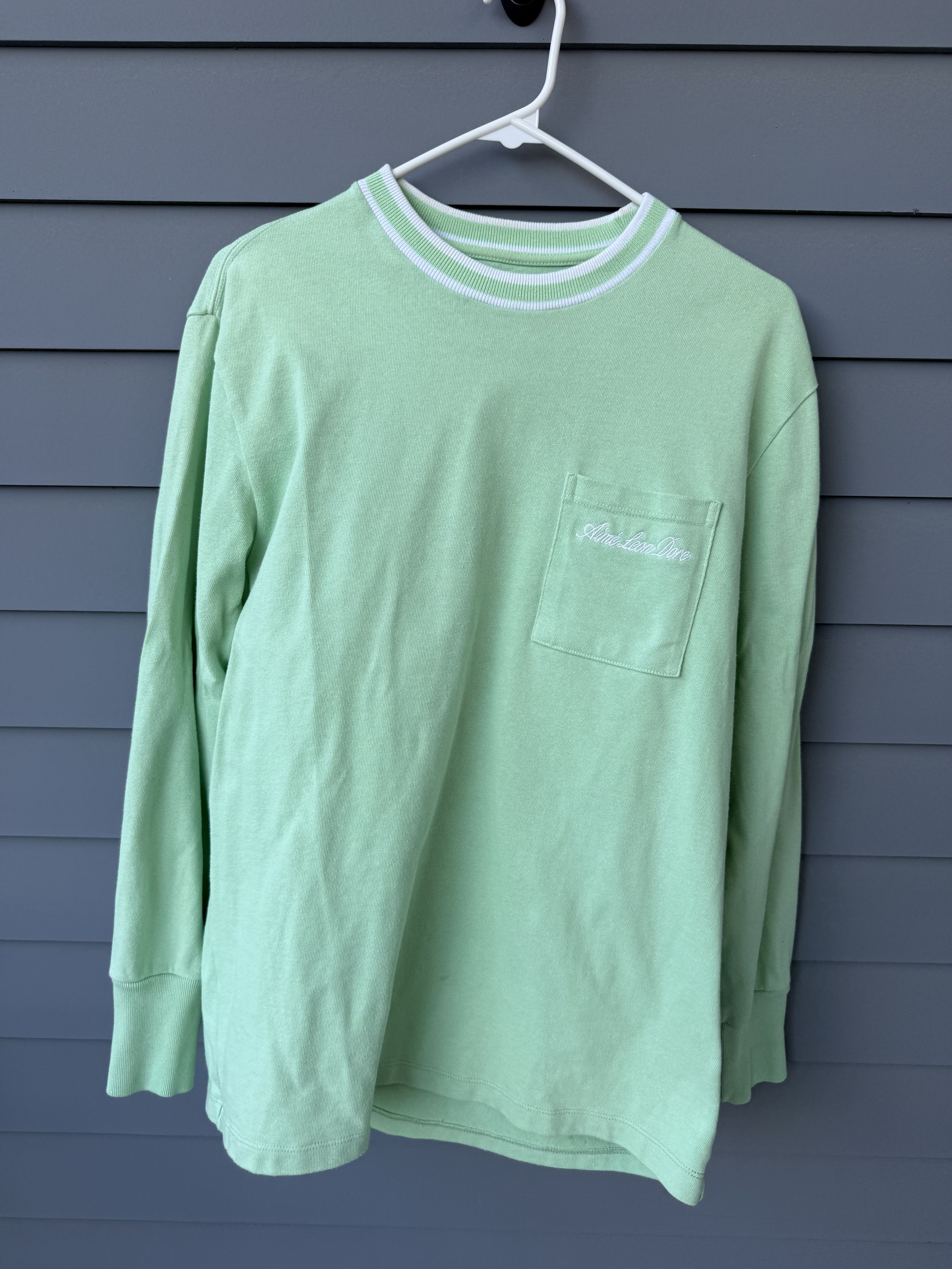Aime Leon Dore Mint Green Logo Long Sleeves Size US S / EU 44-46 / 1 - 1 Thumbnail