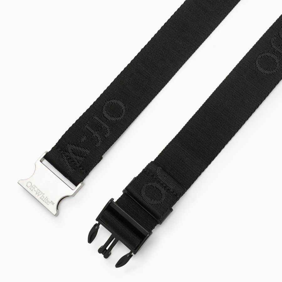 Off-White o1d2blof1125 Size: OS Long Tape Belt in Black Size ONE SIZE - 3 Thumbnail