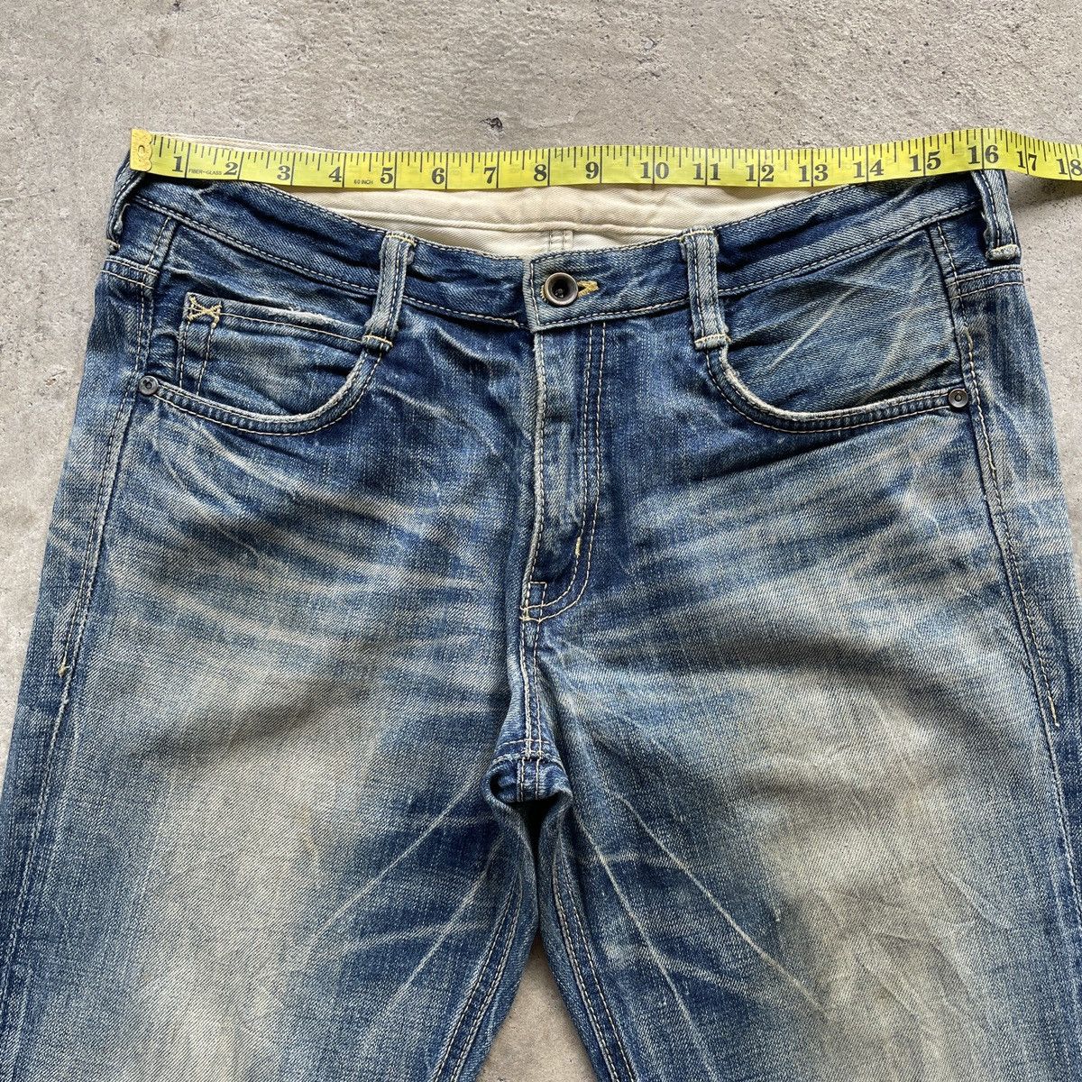Japanese Brand × Jean × Vintage Vintage Brapper’s Japan Rusty Wash Distressed Jeans Pants Size US 32 / EU 48 - 5 Thumbnail
