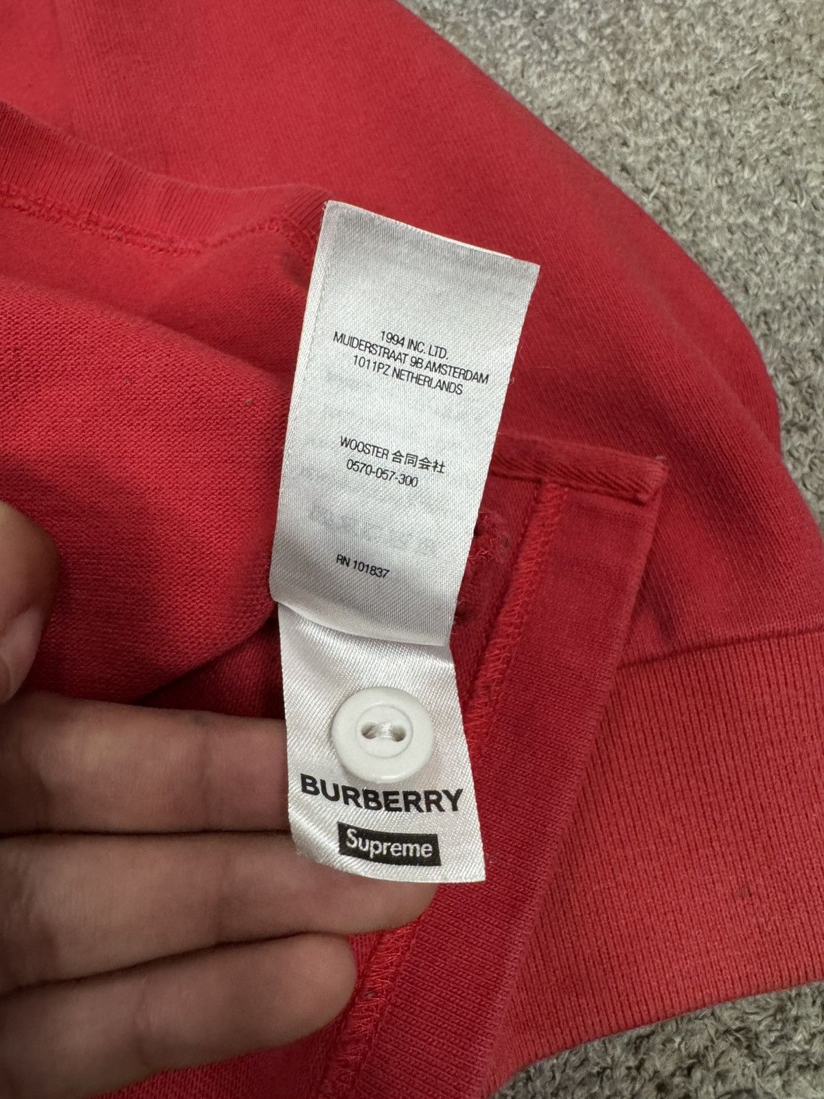 Burberry × Supreme Supreme x Burberry Rugby Polo Button Up Shirt Size US M / EU 48-50 / 2 - 8 Thumbnail