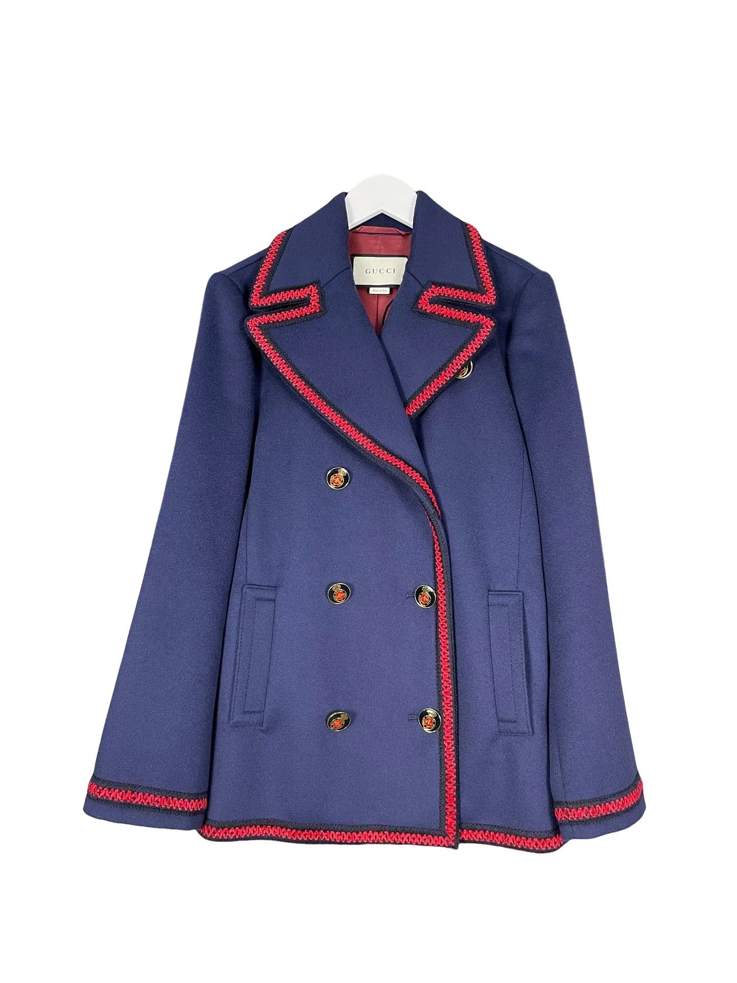 Gucci Gucci Butterfly Embroidered Wool Jacket Size 40 Size S / US 4 / IT 40 - 1 Thumbnail