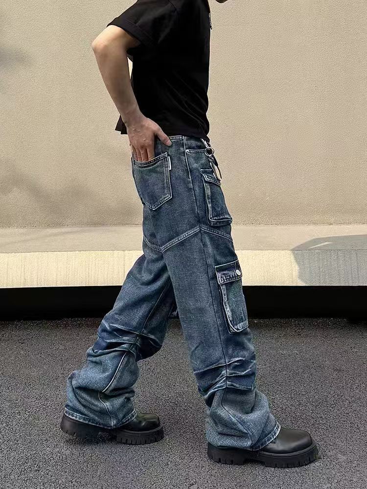 Japanese Brand × Jean High Street Heavy Washed Multi-Pocket Workwear Jeans Size US 30 / EU 46 - 5 Thumbnail