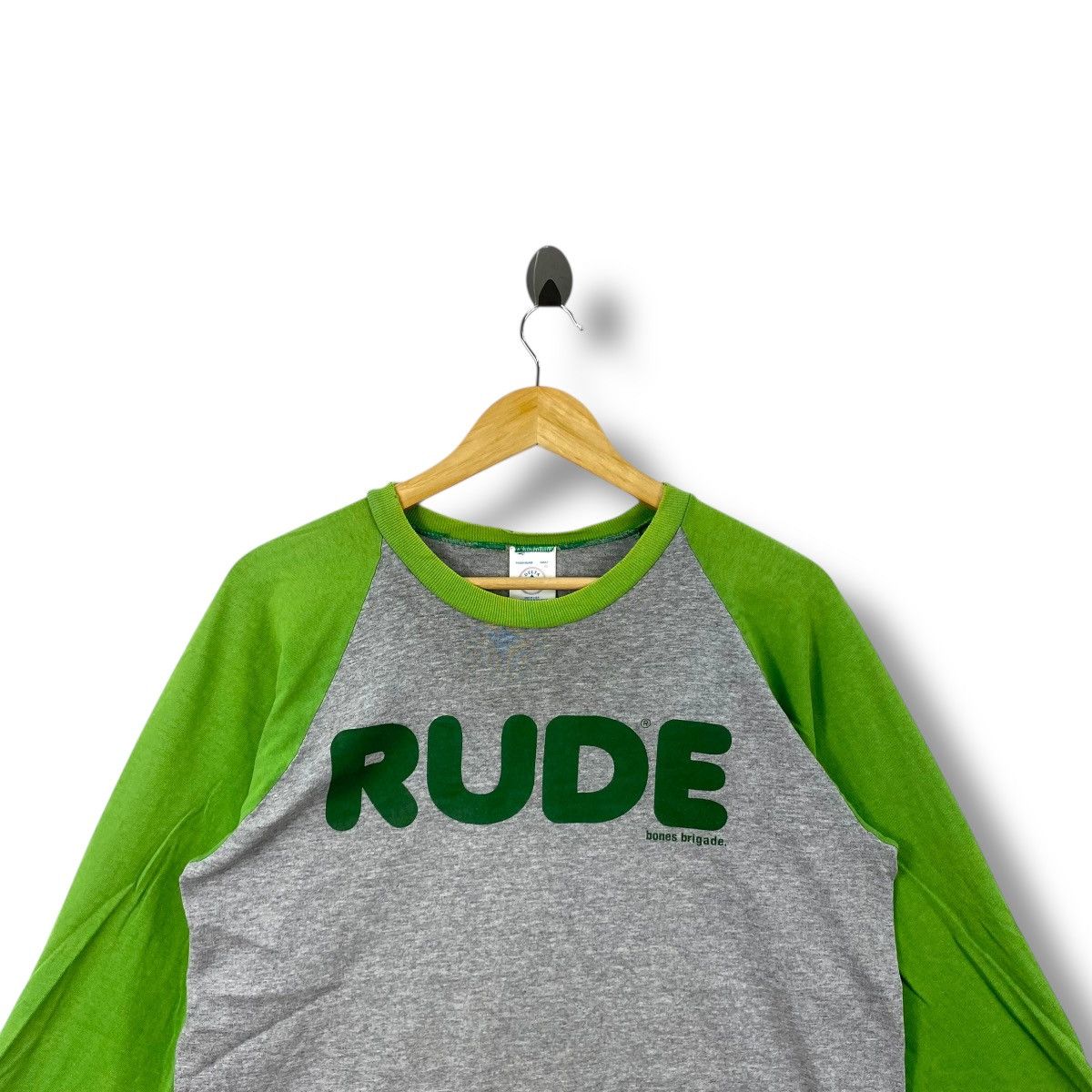 Bones × Rude × Vintage Vintage 00's RUDE BONES BRIGADE Logo Skate Distressed Tee Size US M / EU 48-50 / 2 - 2 Thumbnail