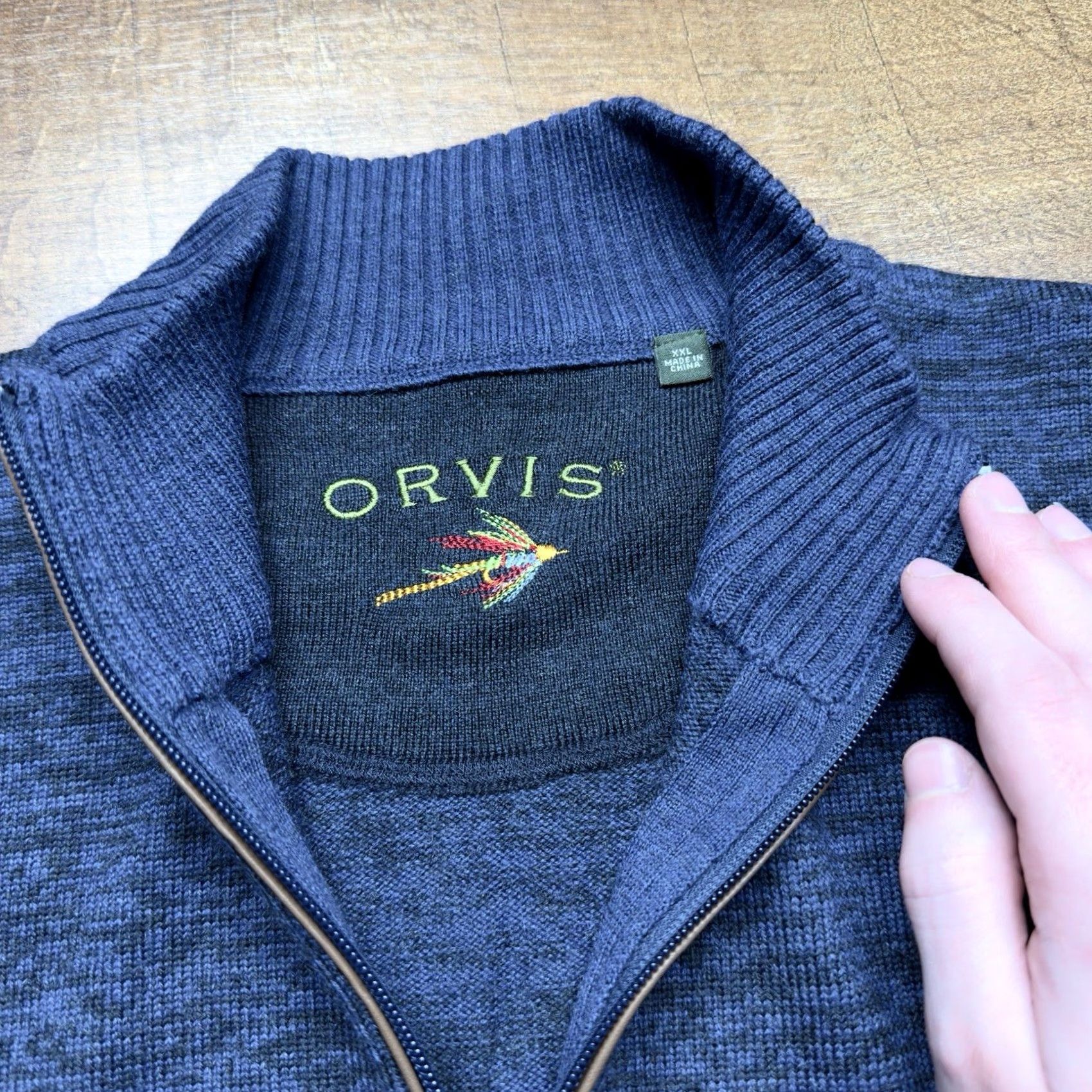 Orvis Orvis Sweater Men’s 2XL Blue 100% Merino Quarter Zip Pullover Jumper Size US XXL / EU 58 / 5 - 3 Thumbnail