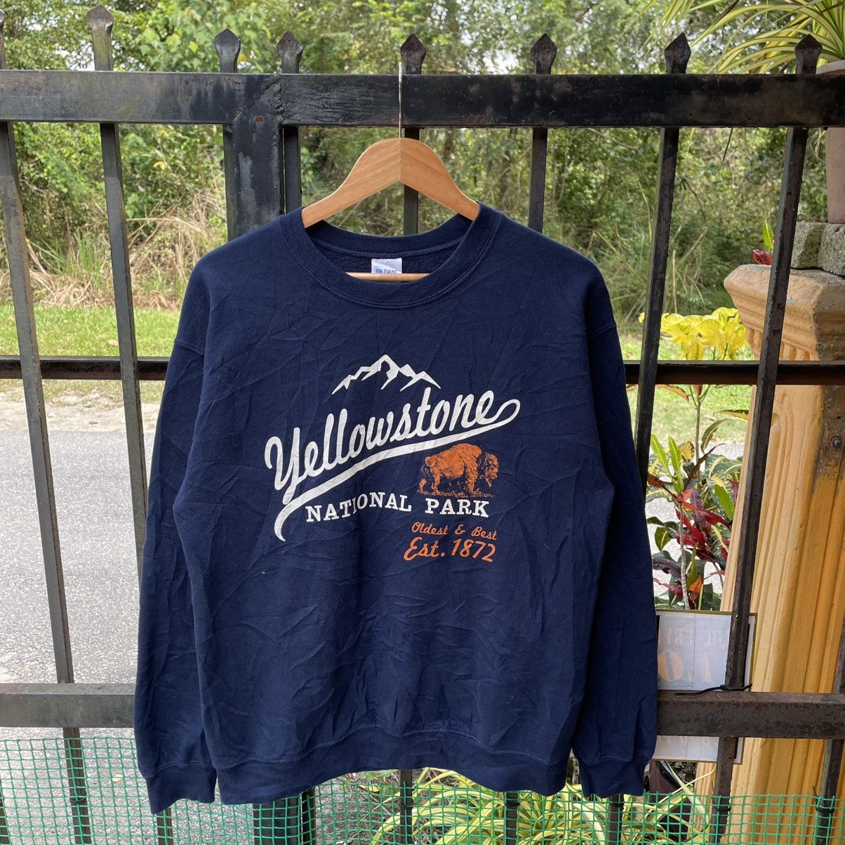 Gildan × Vintage 🔥Vintage Yellow Stone National Park Pullover Sweatshirts Size US S / EU 44-46 / 1 - 1 Thumbnail