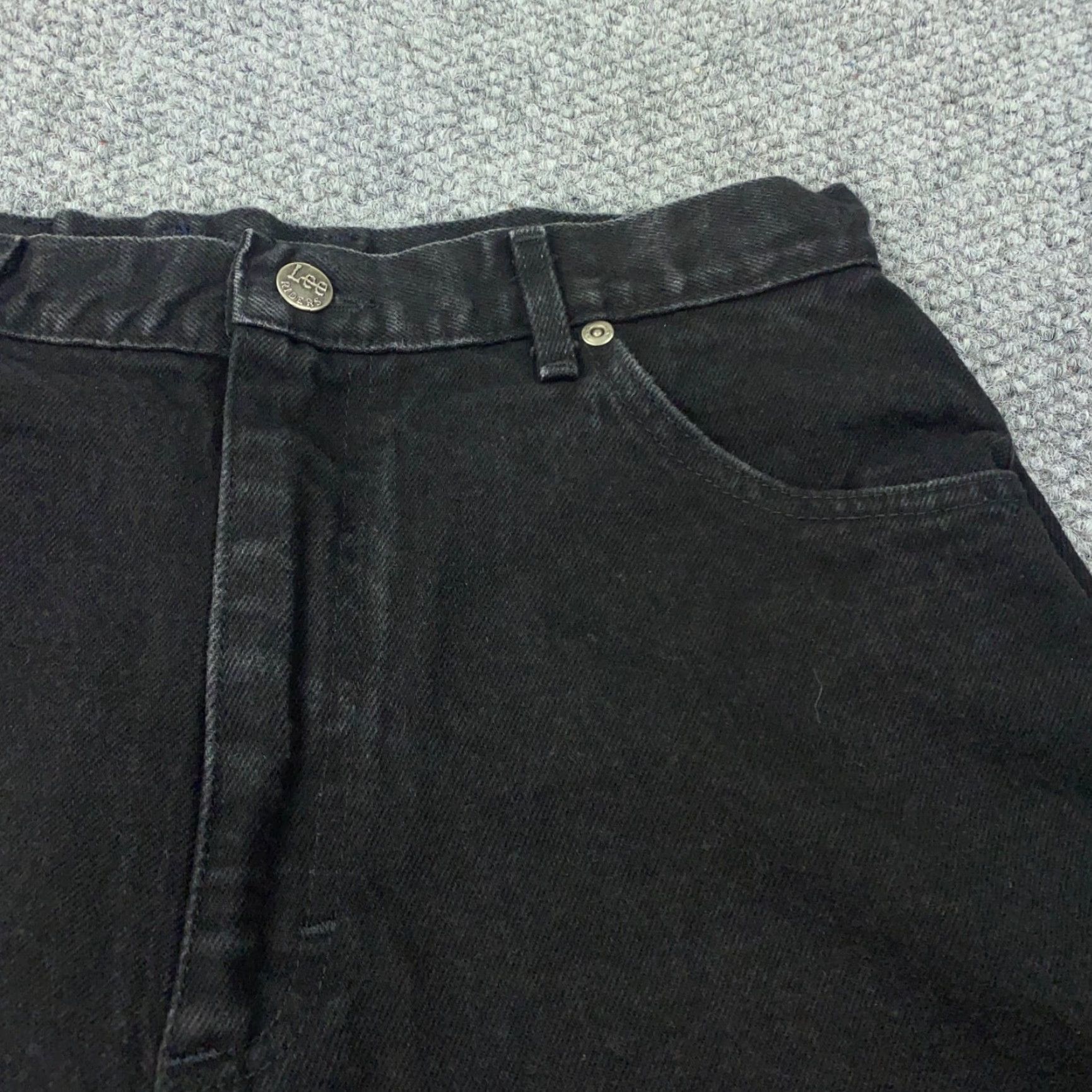 Lee VINTAGE Lee Jeans Womens Size 16L Black High Rise Tapered 30x31 Made in USA Size 38" / US 16 / IT 52 - 4 Thumbnail