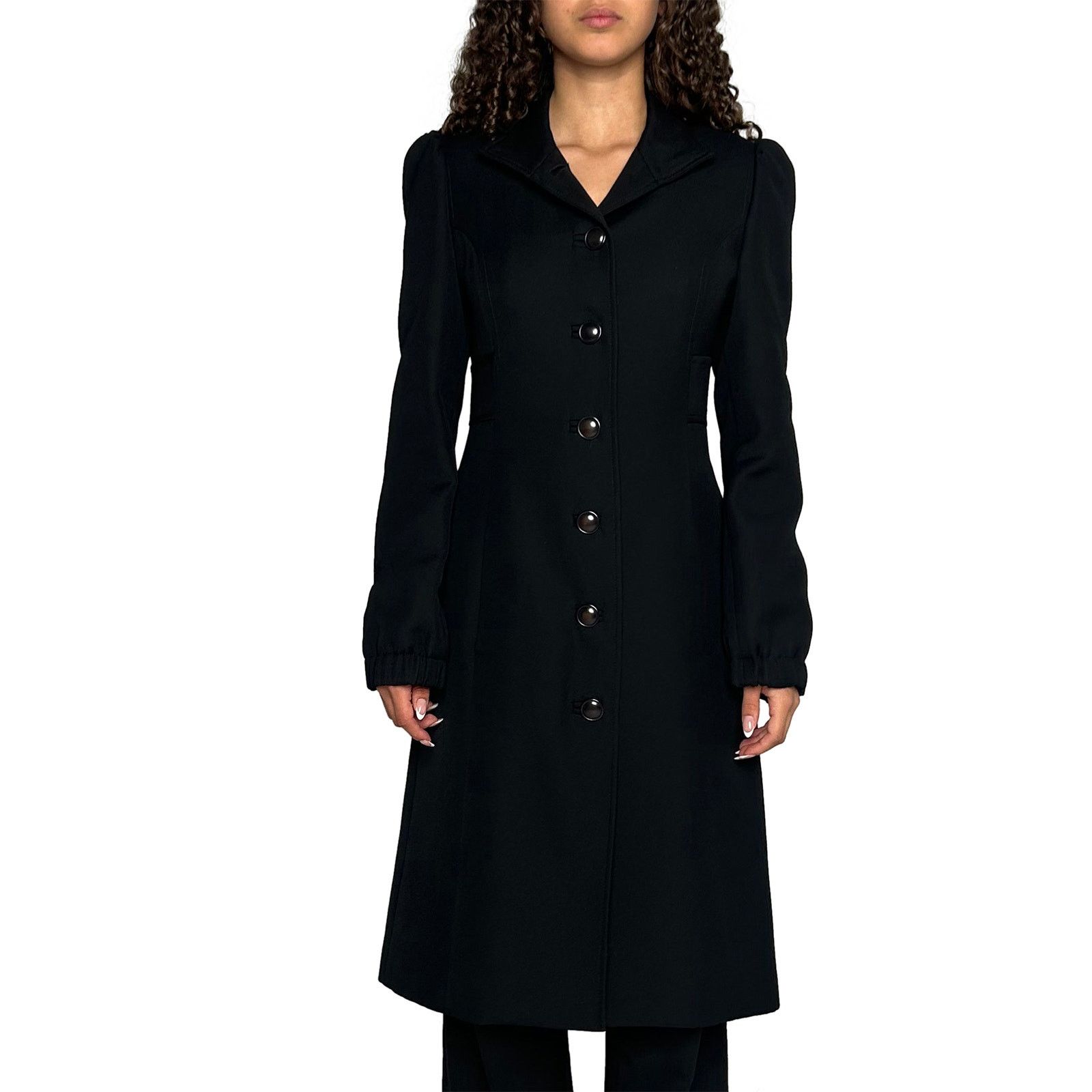 Scanlan Theodore Black Button up Jacket / Wool Coat Size S / US 4 / IT 40 - 1 Thumbnail