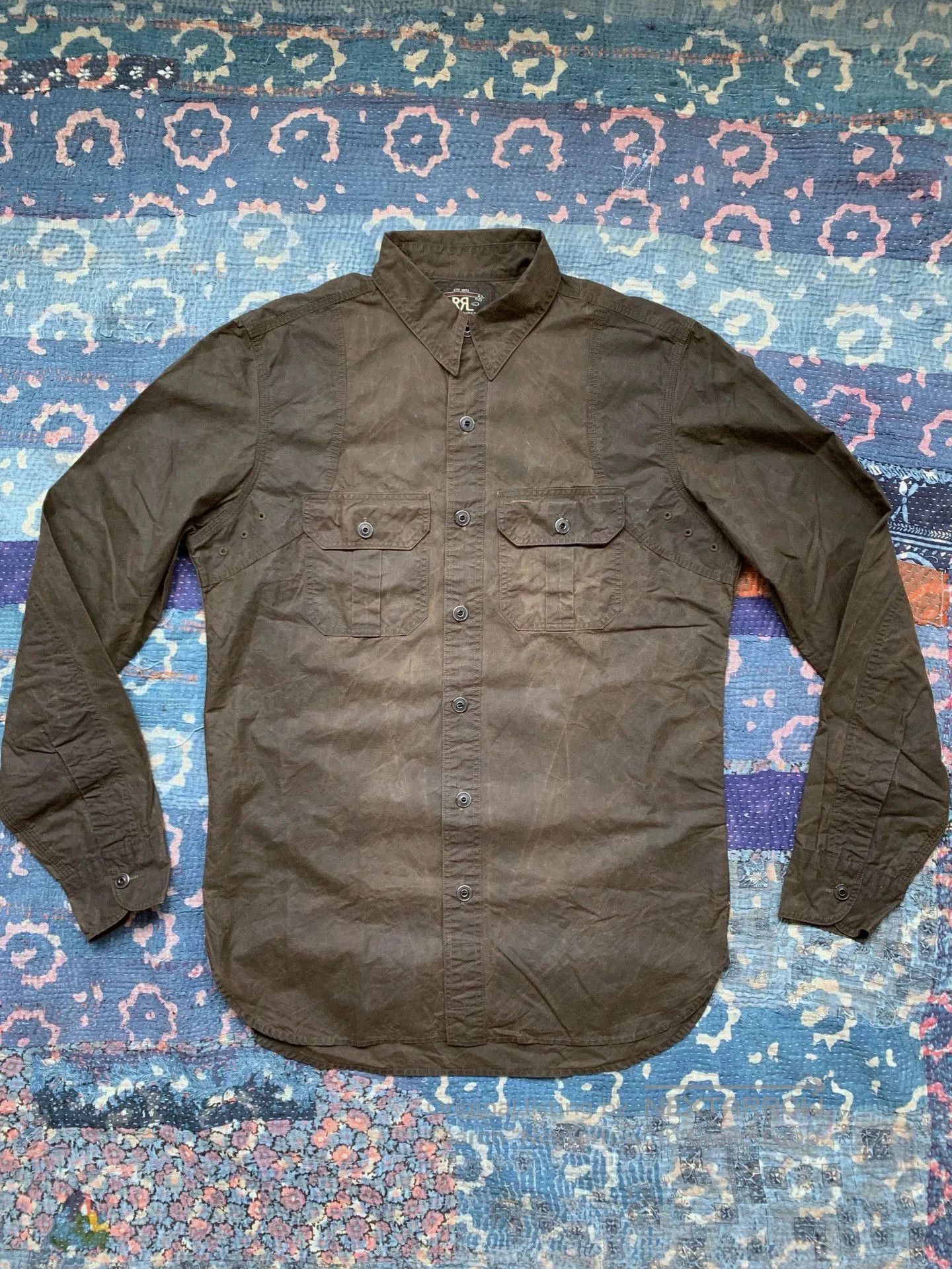 RRL Ralph Lauren RRL Waxed Washed Distressed Shirt. Size US S / EU 44-46 / 1 - 2 Thumbnail