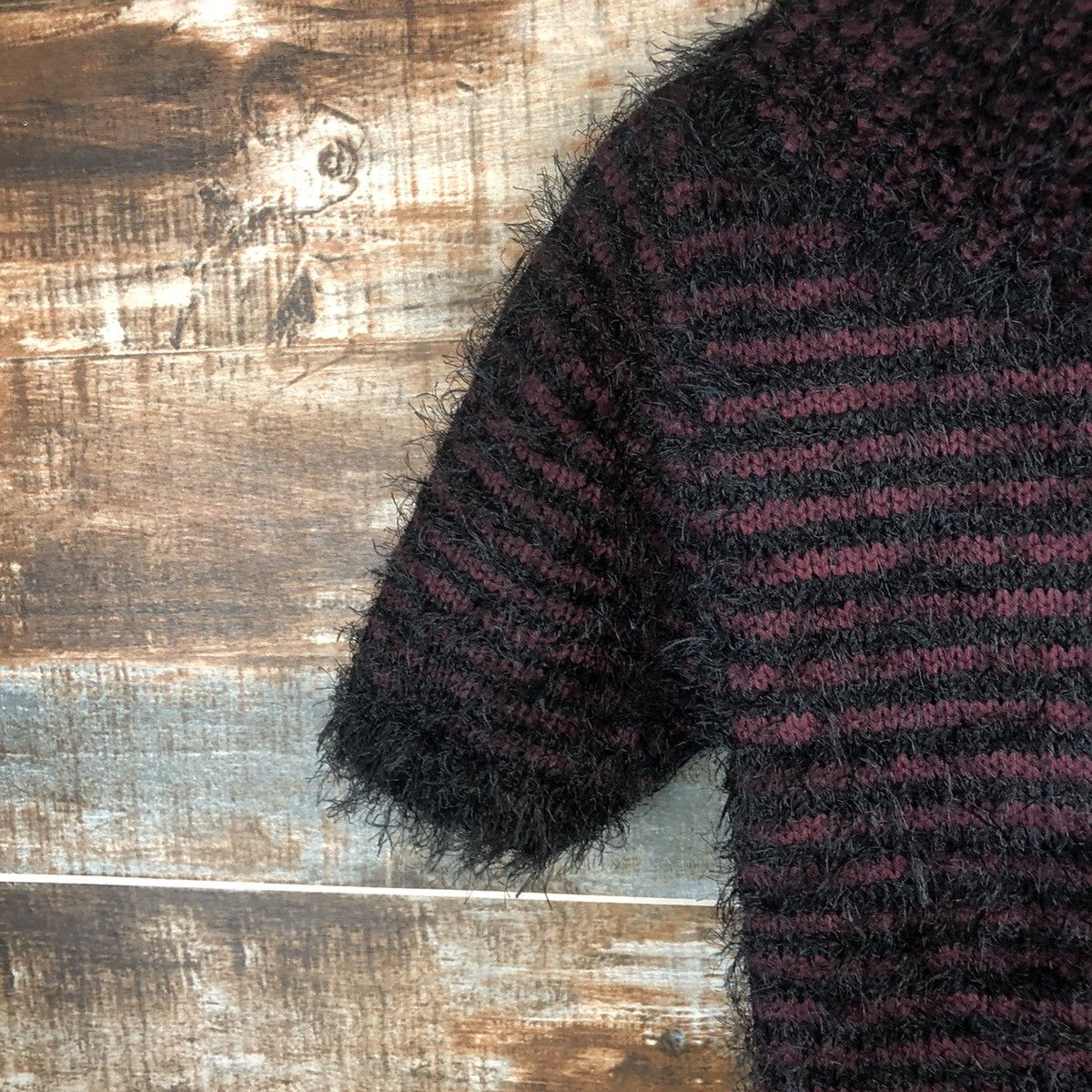 Homespun Knitwear × Japanese Brand DL Cherry Couture Maroon mohair Knitwear #C042 Size S / US 4 / IT 40 - 8 Thumbnail
