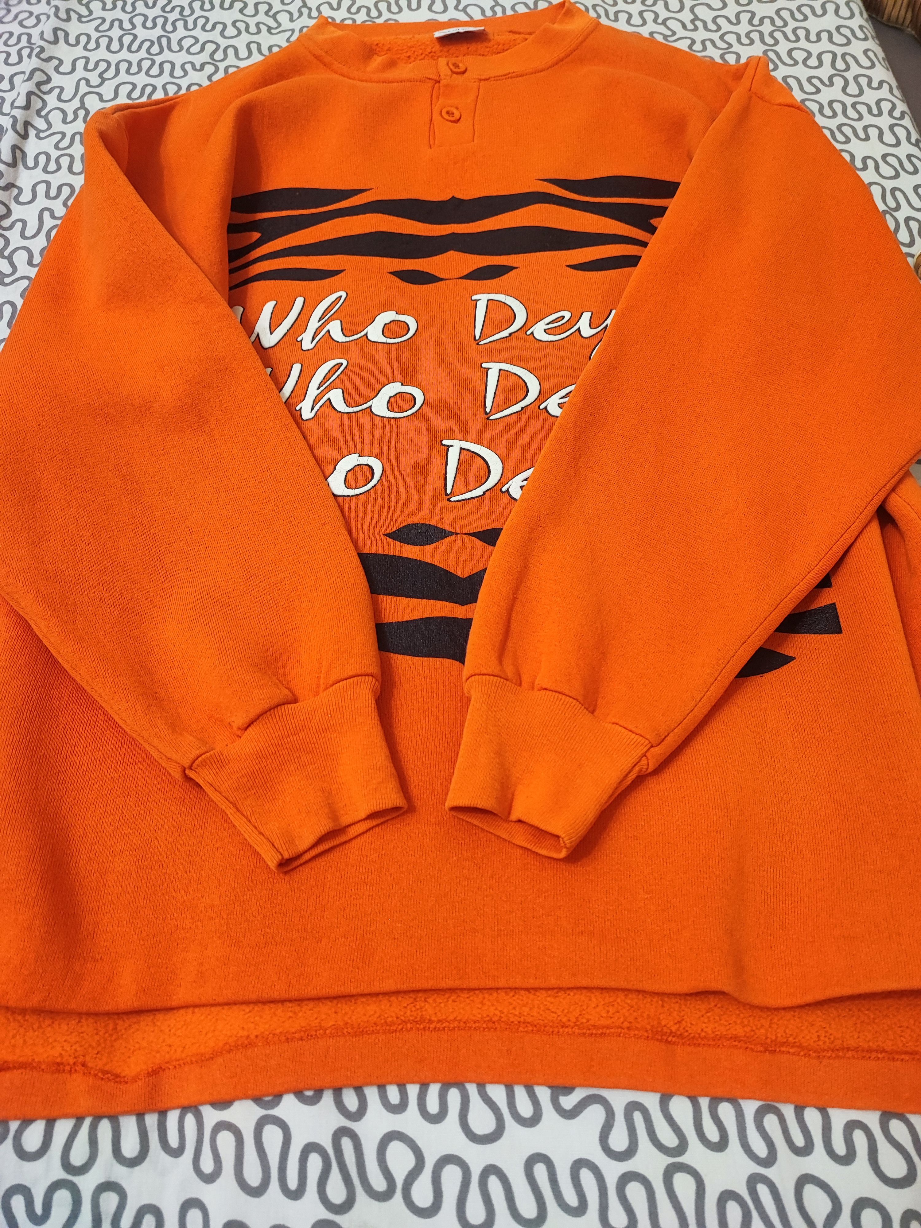 NFL × Vintage Very rare!! Vintage Bengals "Who Dey?" Spellout Sweatshirt Size US XL / EU 56 / 4 - 7 Thumbnail