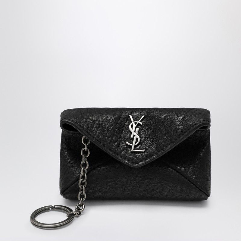 Saint Laurent Keychain Case Envelope Cassandre Black