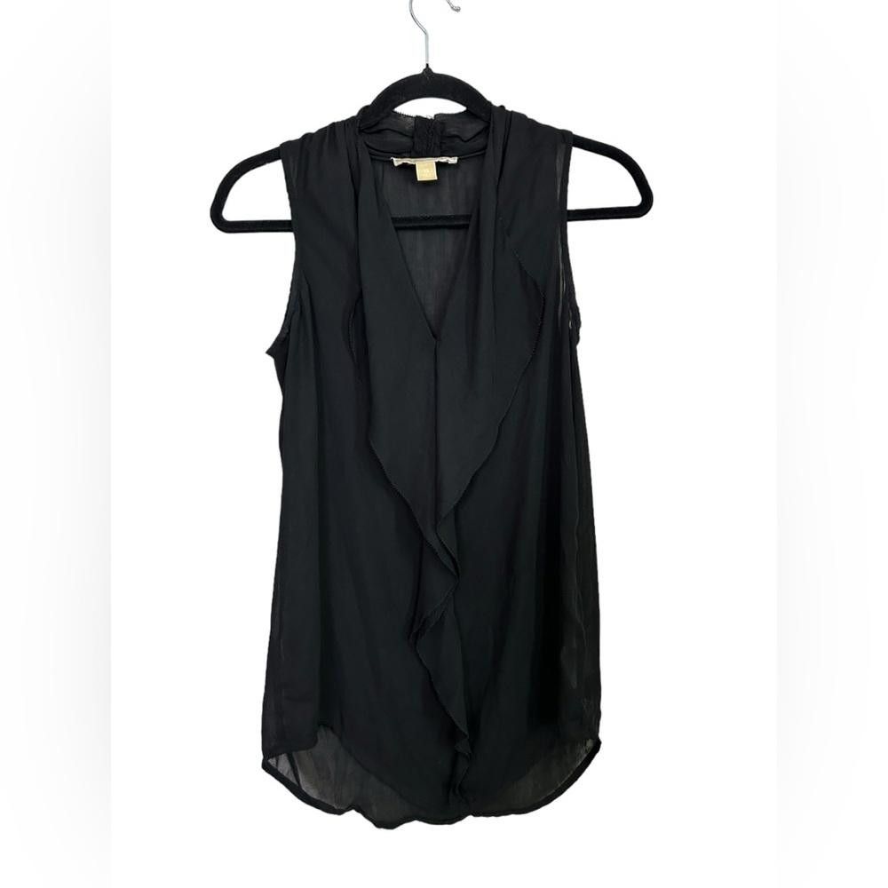 Michael Kors Michael Kors l Sheer Front Drape Blouse XS Size XS / US 0-2 / IT 36-38 - 2 Thumbnail