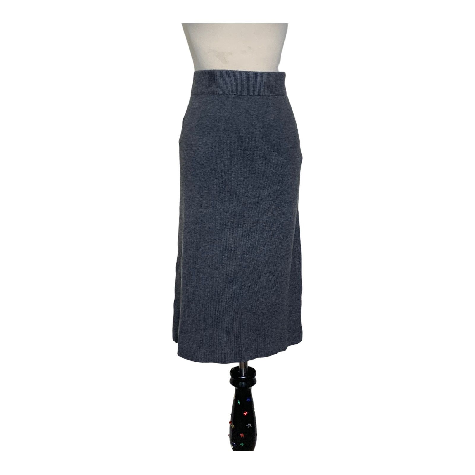 Banana Republic Banana Republic gray knee length pull on skirt size M Size 30" / US 8 / IT 44 - 1 Thumbnail