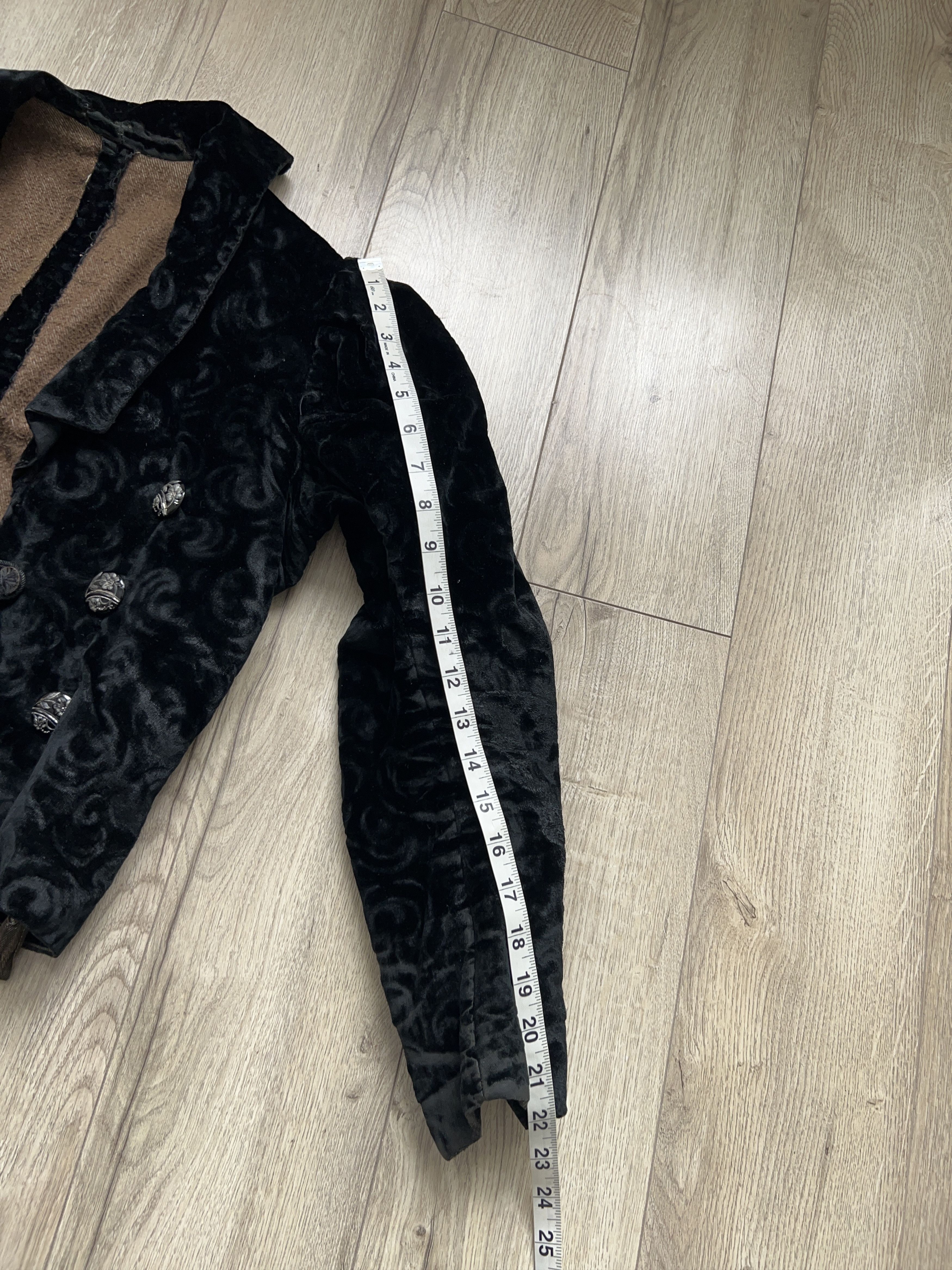 Vintage 19th Century Victorian Era Black Velvet Bodice Blazer Jacket Size ONE SIZE - 10 Thumbnail
