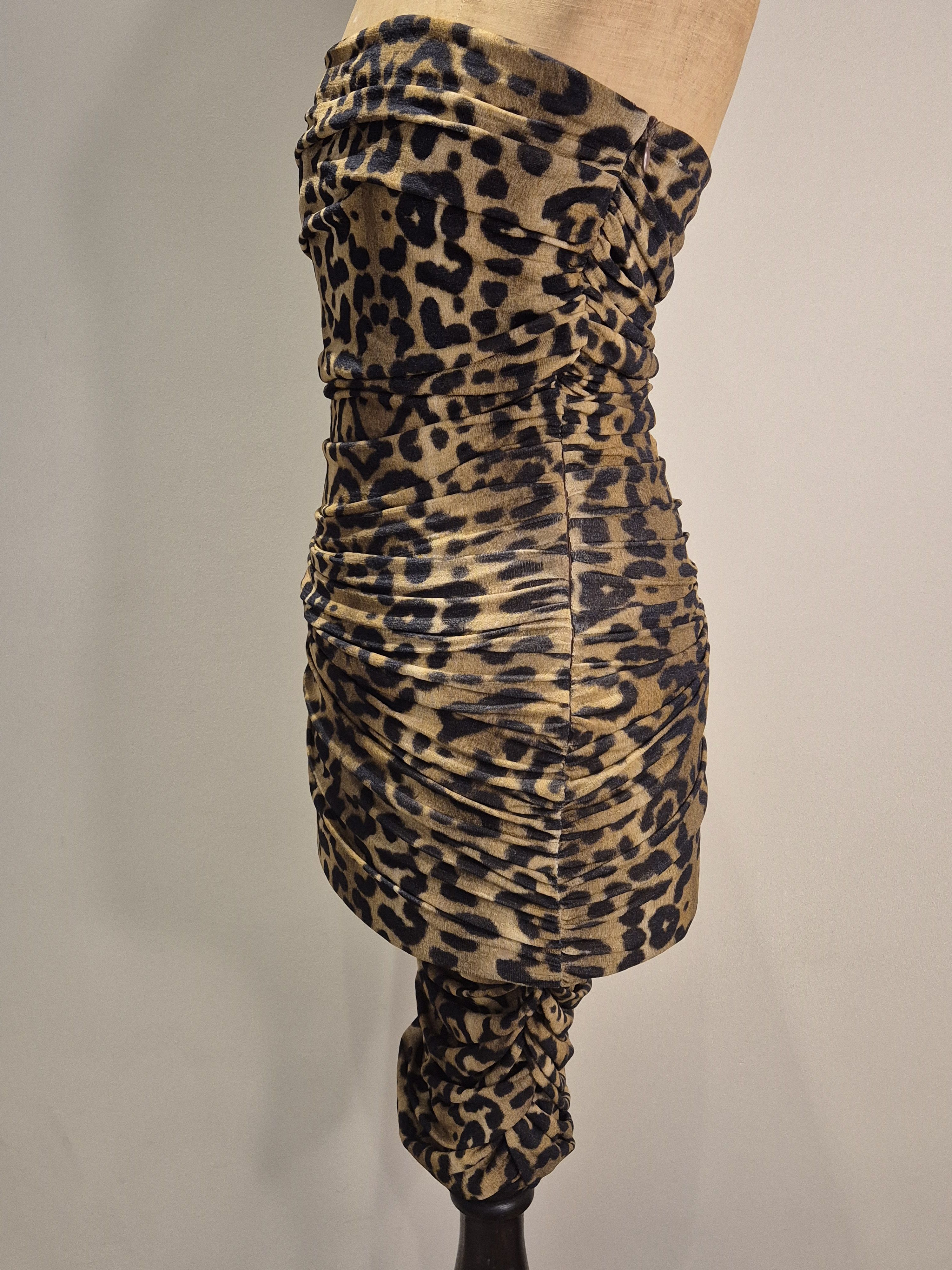 Giambattista Valli Giambattista Valli leopard print ruched strapless dress Size M / US 6-8 / IT 42-44 - 2 Thumbnail