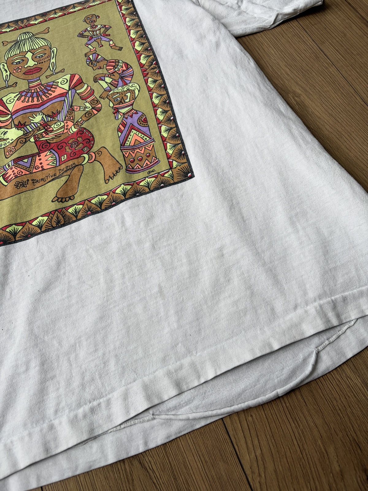 Vintage Bali Primitive Design Ethno Single Stitch Vintage T-shirt Size US XL / EU 56 / 4 - 10 Thumbnail