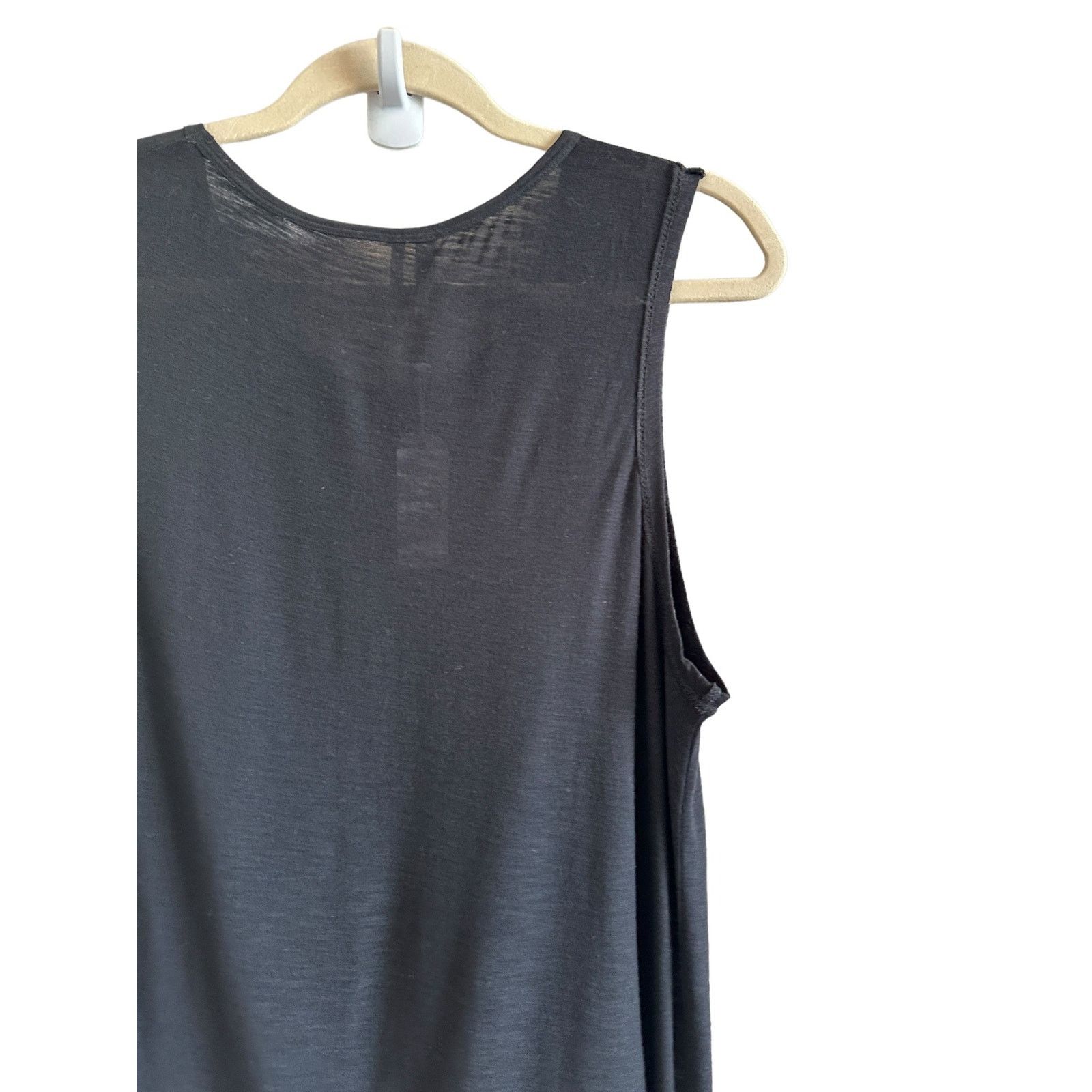 Comune Comune Small Malibu Black Scoop Neck Lightweight Tank Top Size S / US 4 / IT 40 - 10 Thumbnail