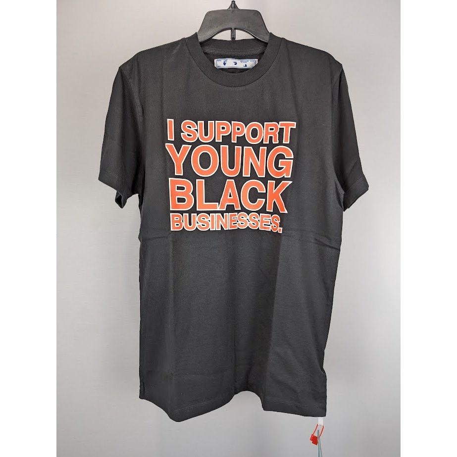 Off-White o1rshd1 Black Business Short Sleeve T-Shirt in Black Orange Size US L / EU 52-54 / 3 - 3 Thumbnail