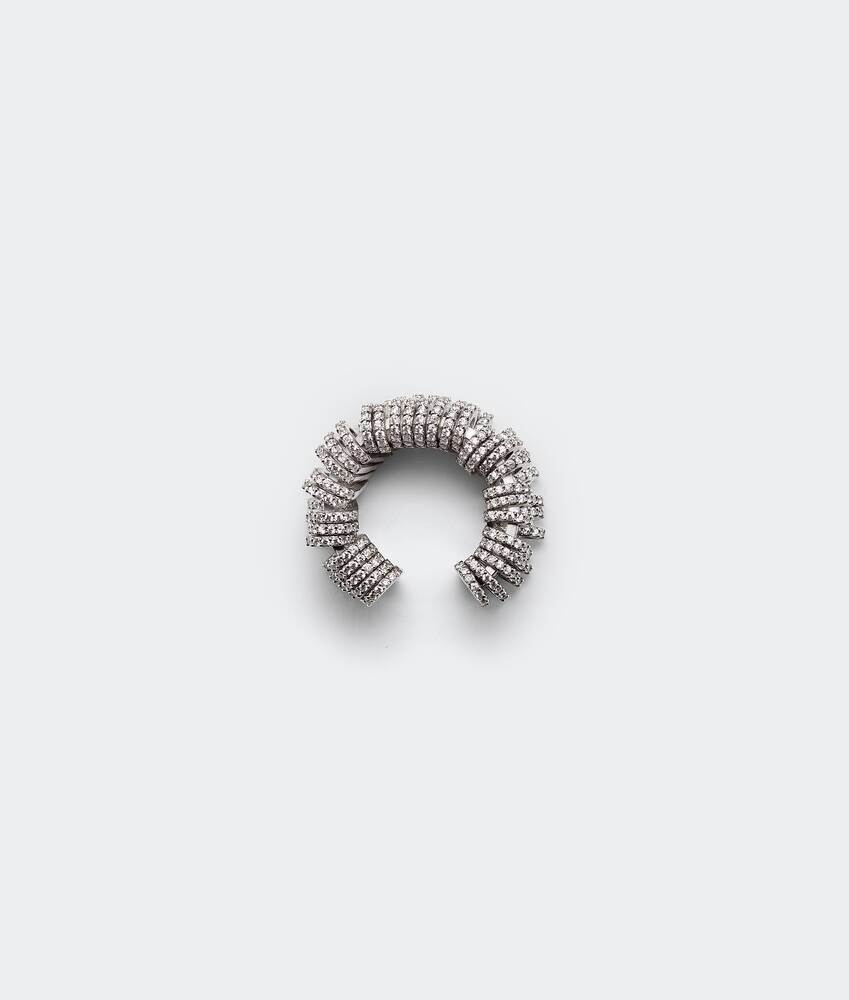 Bottega Veneta o1w1db10525 Size: 09 / Staple Ring in Silver Size ONE SIZE - 1 Thumbnail