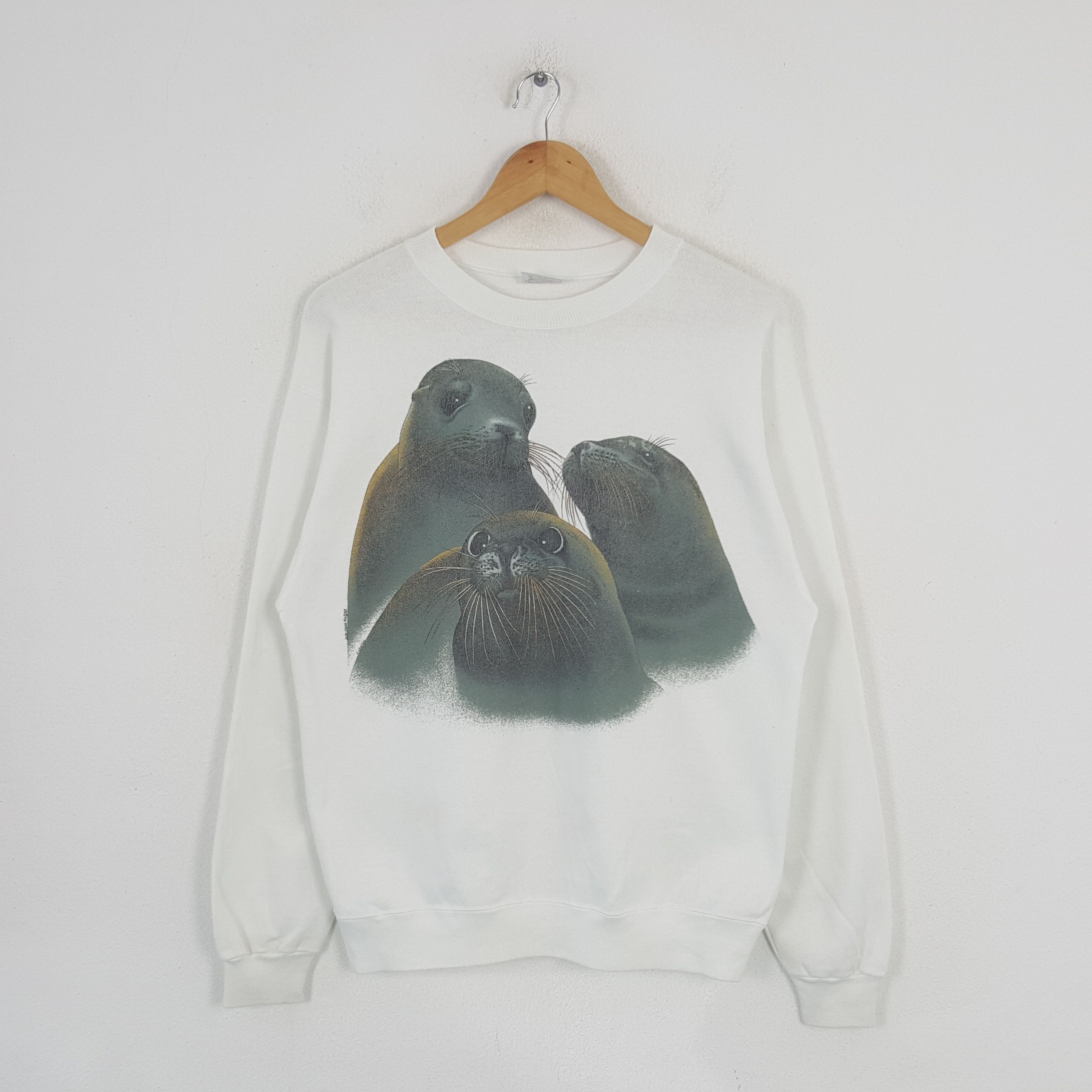 Hanes Vintage Sea Lions Marco Island 80's Sweatshirt C292N7 Size US M / EU 48-50 / 2 - 1 Thumbnail