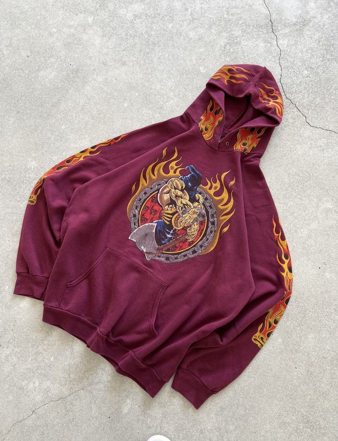 Vintage Vintage Flame Hoodie Size US L / EU 52-54 / 3 - 3 Thumbnail