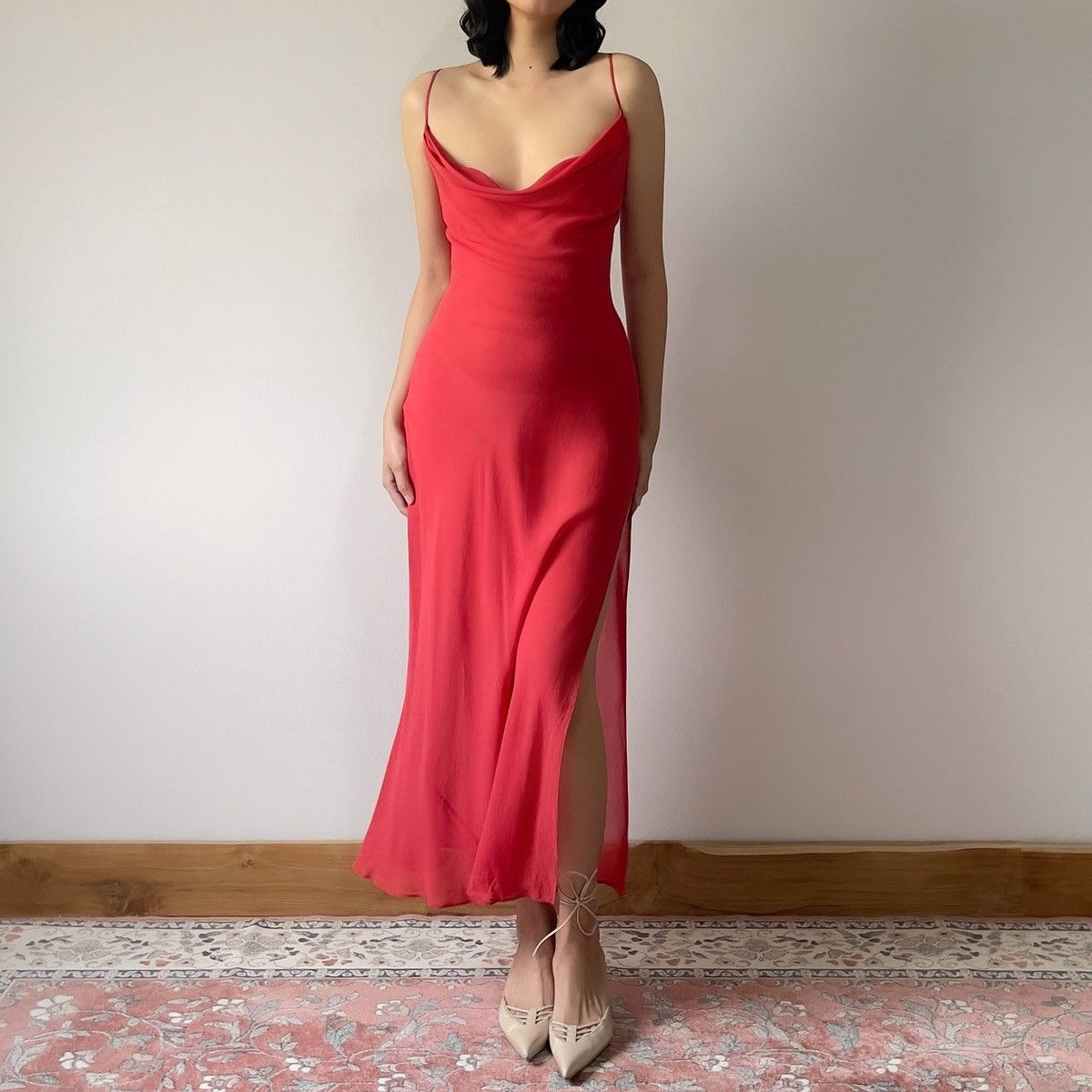 Victoria's Secret Victoria’s Secret Red Silk Chiffon Slip Dress (XS–S) Size S / US 4 / IT 40 - 7 Thumbnail