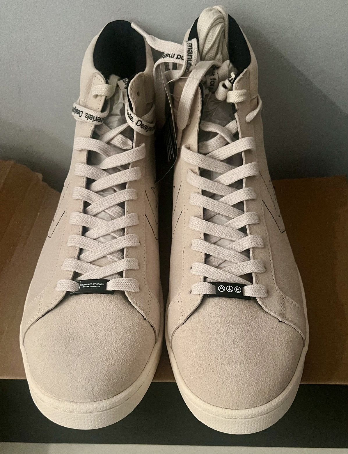 Converse × Midnight Studios Authentic Converse Midnight Studios Pro Leather high egret Size US 10.5 / EU 43-44 - 2 Thumbnail