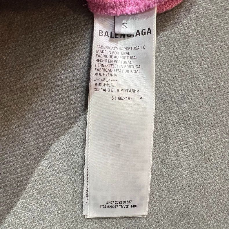 Balenciaga Balenciaga Pink splash-ink logo hoodie 2503-Nextarrow Size US S / EU 44-46 / 1 - 6 Thumbnail