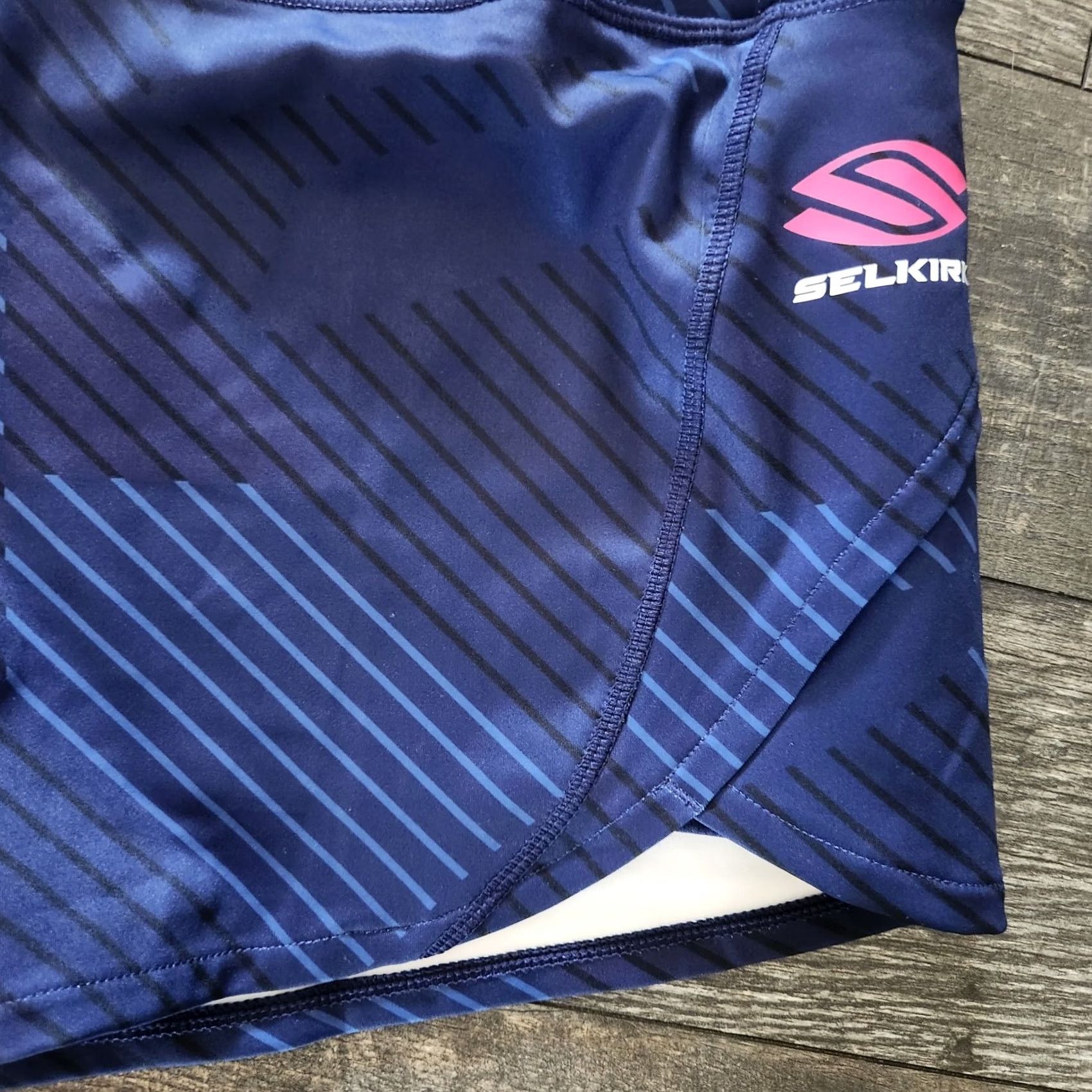 Vintage Selkirk Pickleball Shorts Womens Medium Geo Blue 2 In 1 High Waist Performance Size 32" / US 10 / IT 46 - 2 Thumbnail