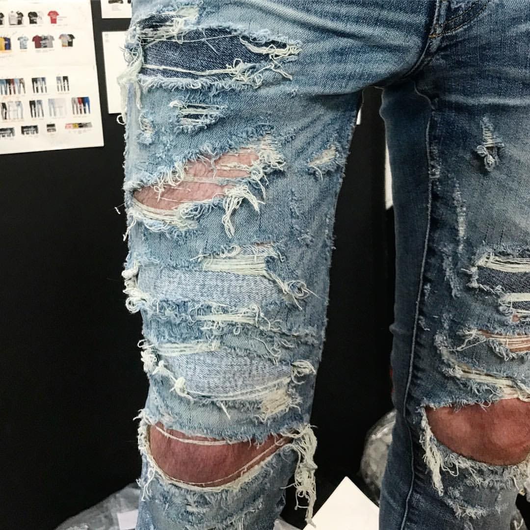 Amiri Heavily Distressed Denim Size US 29 - 1 Thumbnail