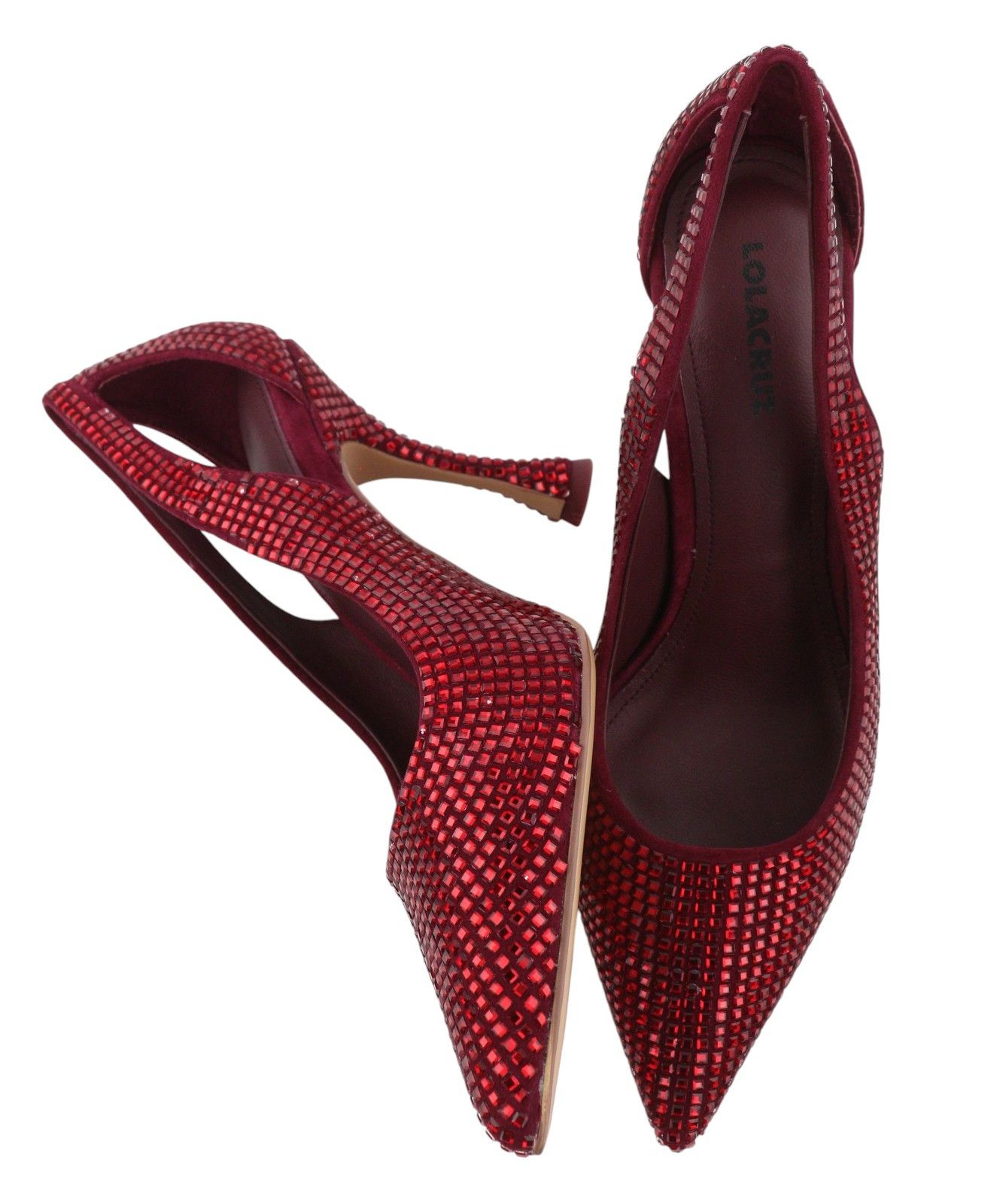 Other LOLA CRUZ NOWA EU36 Red Leather Cristal Shiny Pointed 87547 Size US 5 / IT 35 - 7 Thumbnail