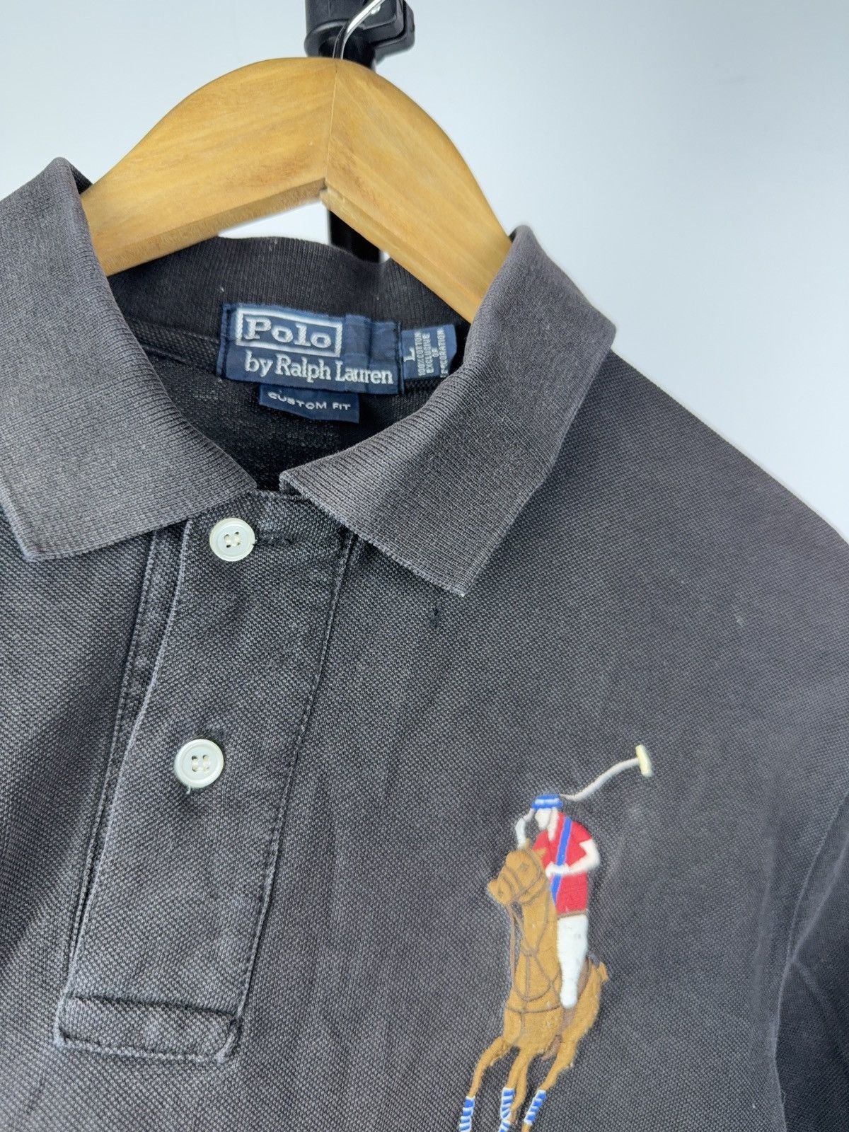 Vintage 90s Polo Ralph Lauren #9 Big Pony Faded Polo Shirt