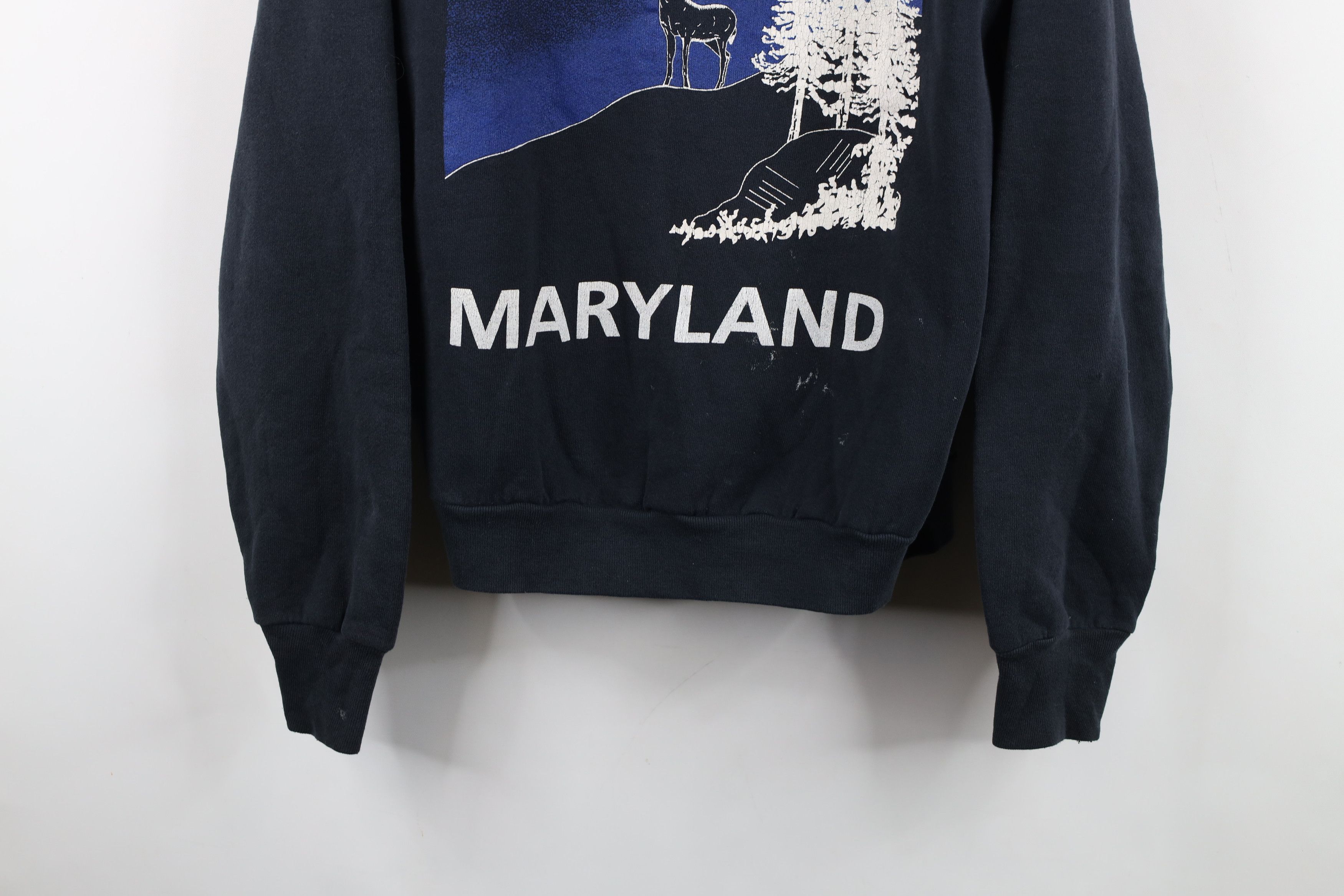 Vintage Vintage 80s 90s Streetwear Maryland Buck Moon Sweatshirt USA Size US L / EU 52-54 / 3 - 3 Thumbnail